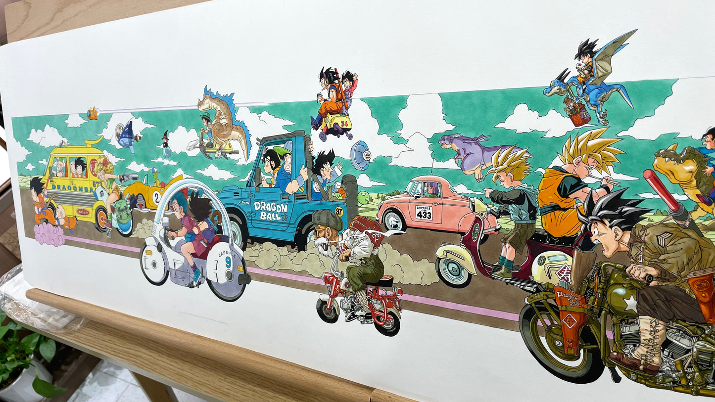 Mystery Gallery Studio - Dragon Ball 40th Anniversary Vehicle Collection Reprint Poster Frame