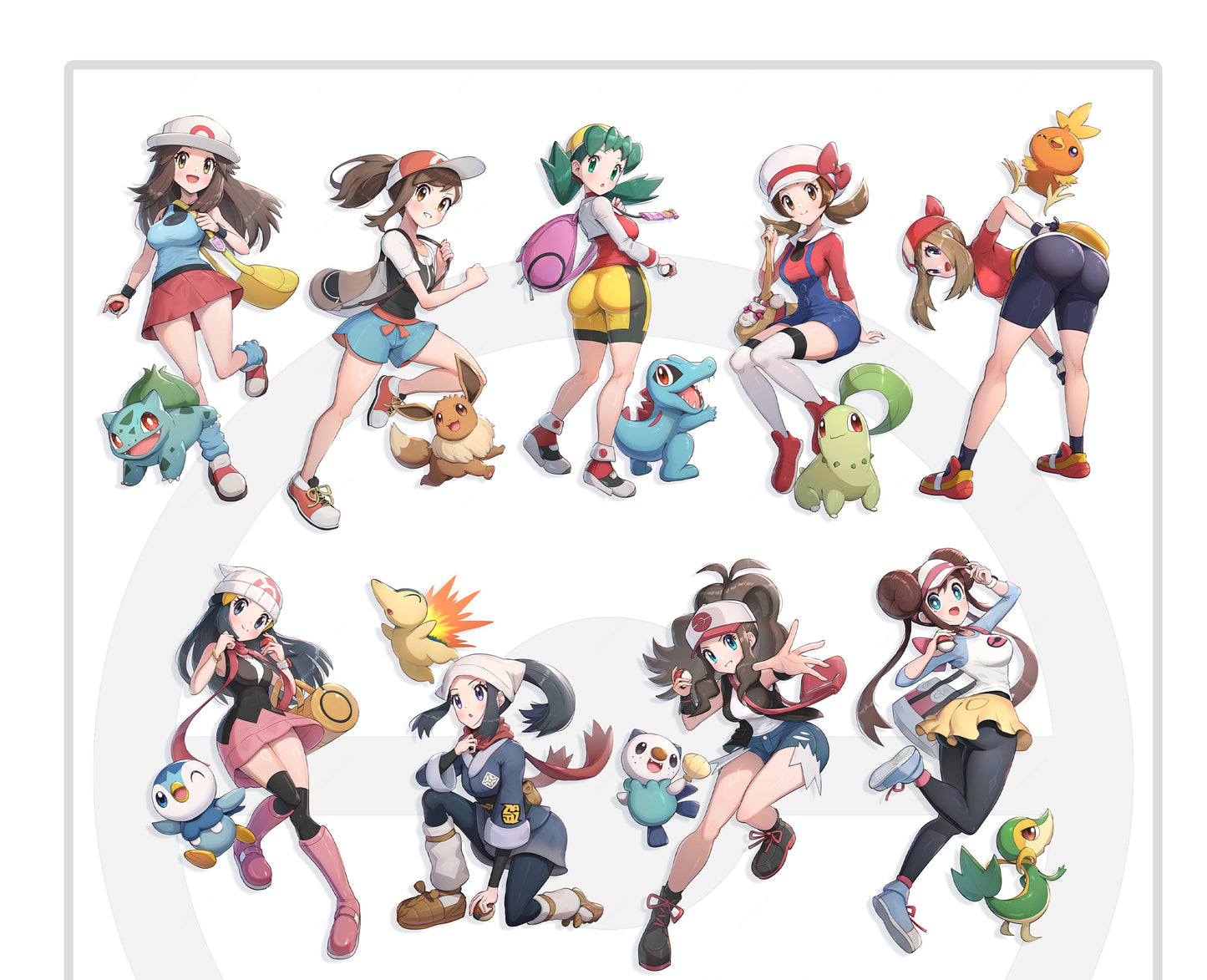 H-TWO Studio - Ancient Female Characters Poster Frame