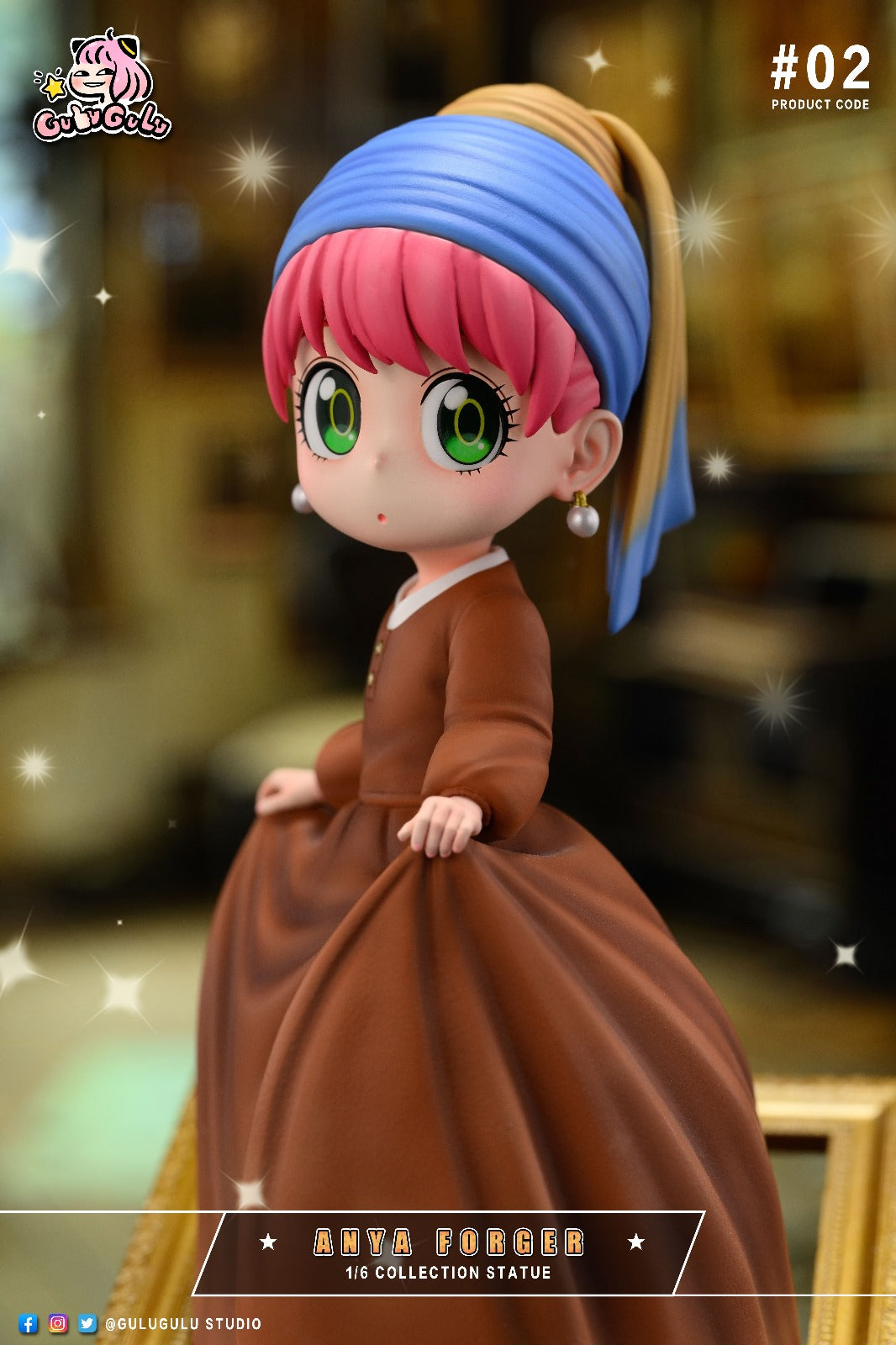 GULUGULU Studio - Anya Forger Cosplay Girl with a Pearl Earring