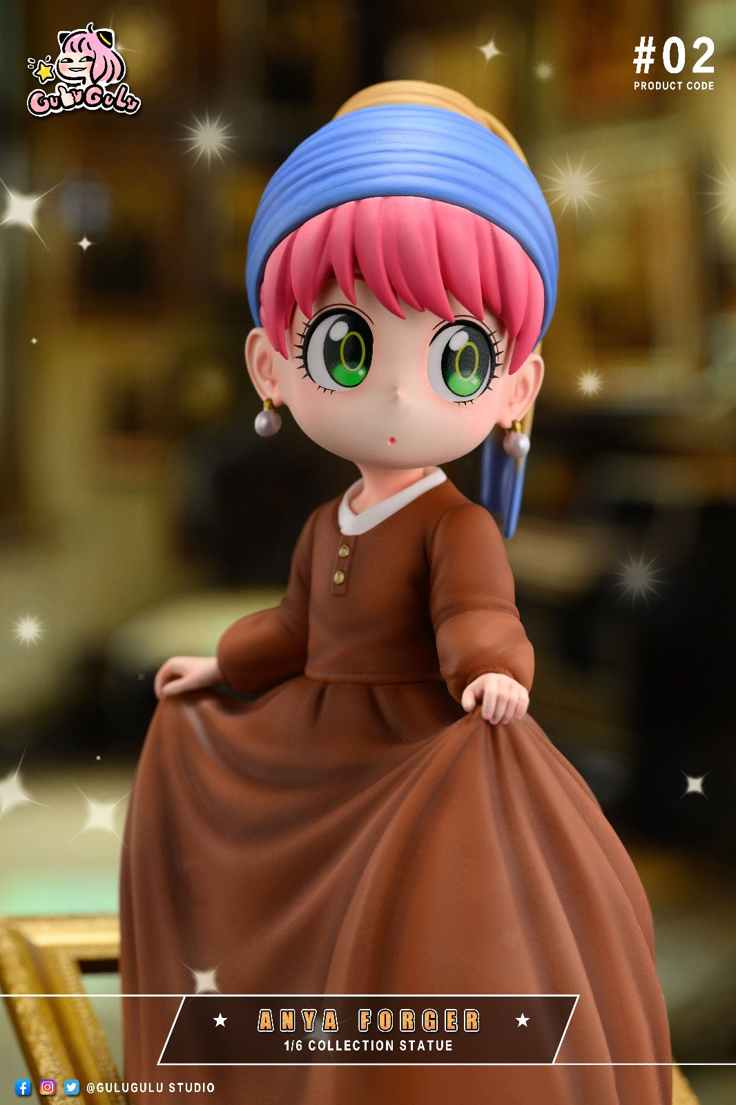 GULUGULU Studio - Anya Forger Cosplay Girl with a Pearl Earring