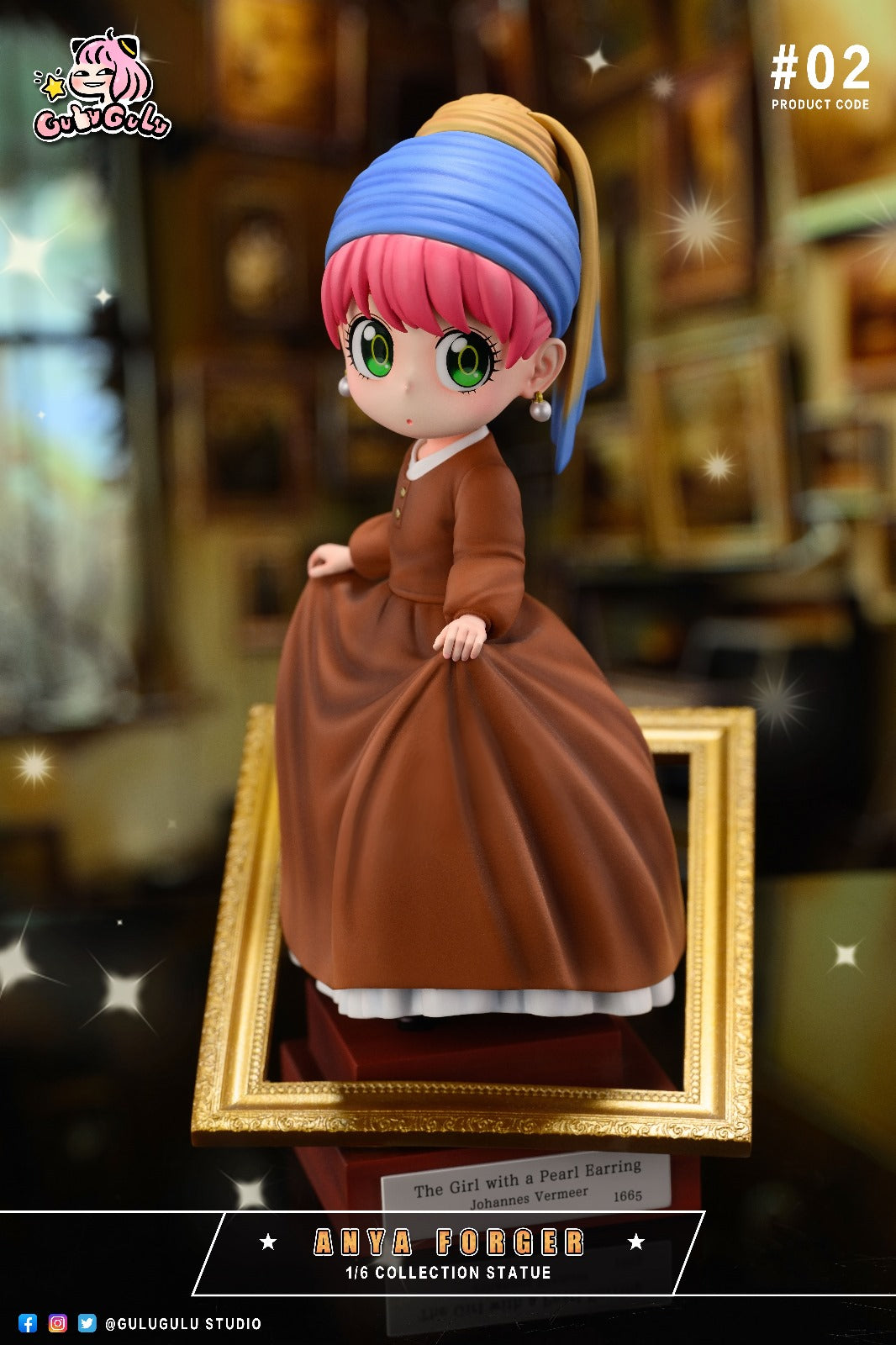 GULUGULU Studio - Anya Forger Cosplay Girl with a Pearl Earring