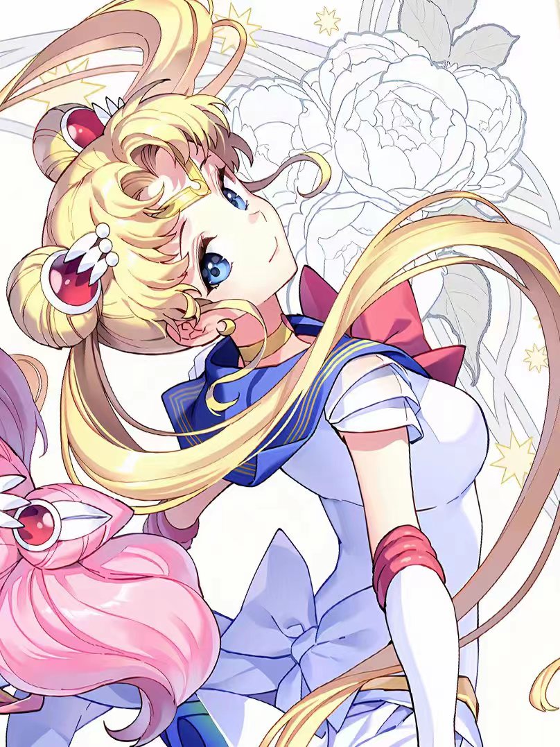 Xing Kong Studio - Usagi Tsukino & Chibiusa Poster Frame
