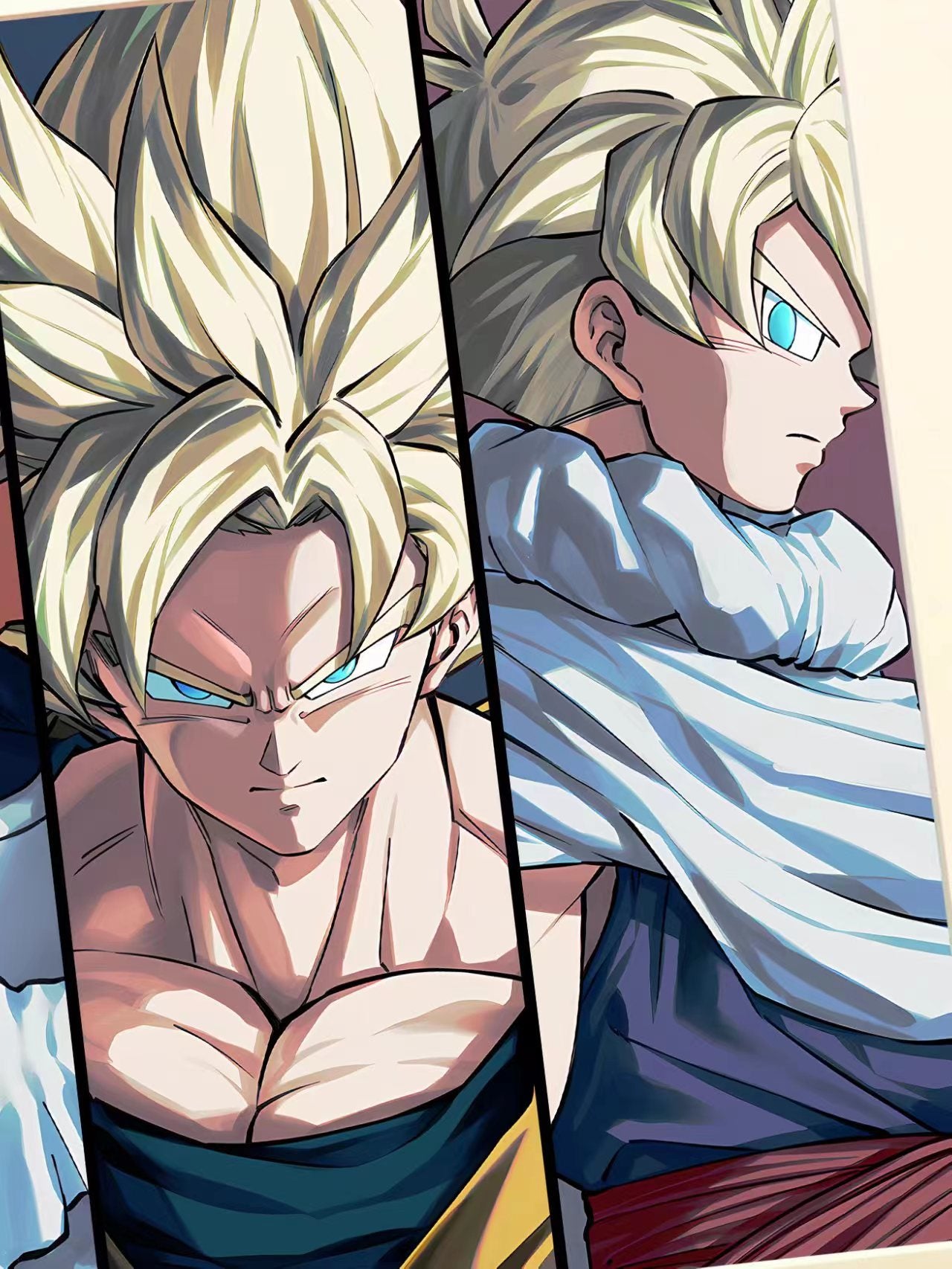 Xing Kong Studio - Super Saiyan (Goku, Vegeta, Gohan & Trunks) Poster Frame