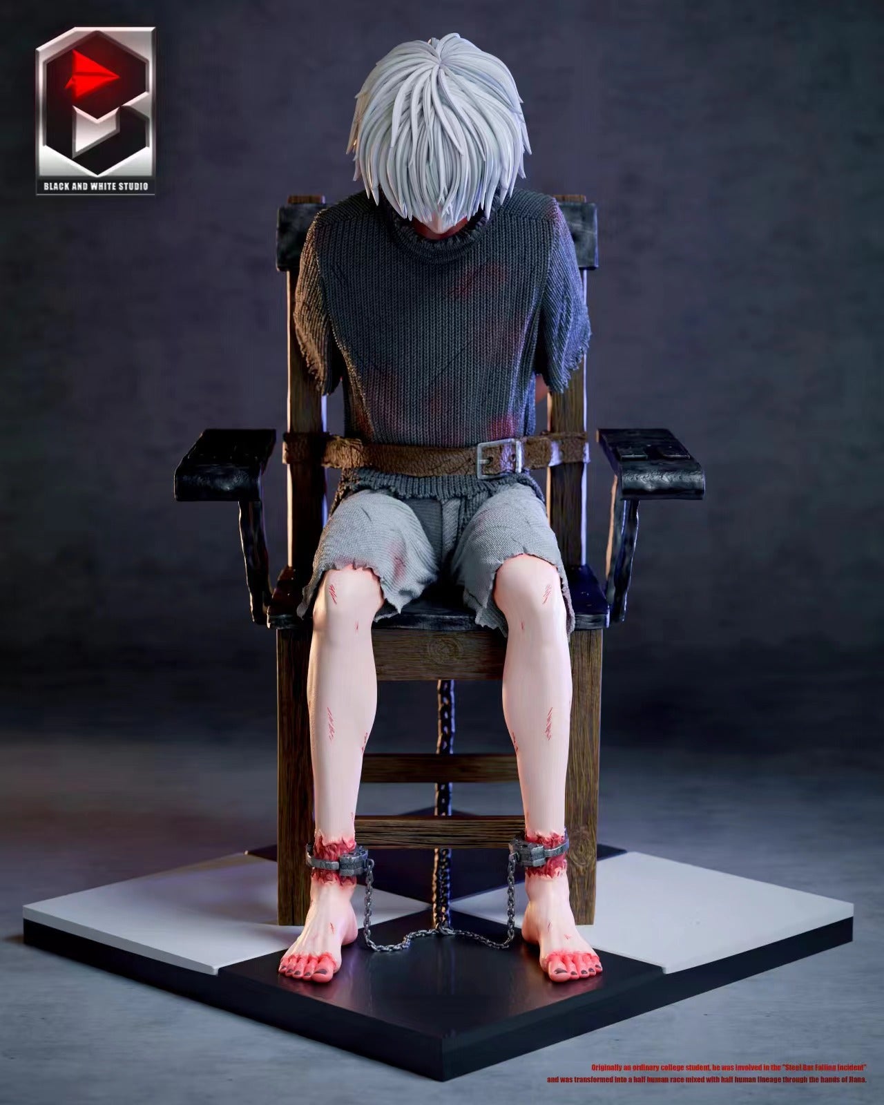 Black And White Studio / BW Studio - Ken Kaneki Sitting On Chair