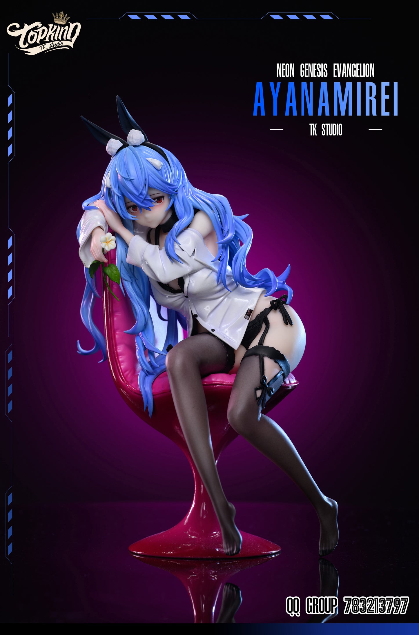 Top King Studio - Sitting Rei Ayanami Long Hair Ver.