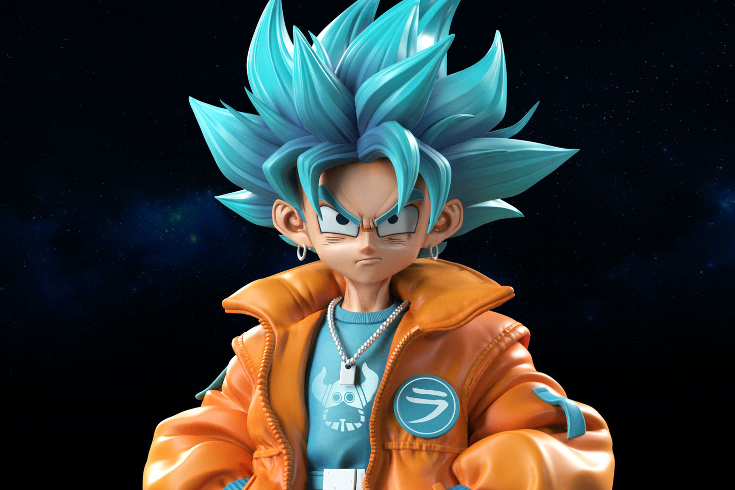 Guai Li Studio - Standing Fashion Trend Super Saiyan Blue Son Goku