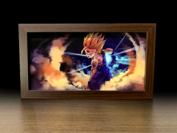 Mystical Art - Son Goku & Son Gohan Light Guide Poster Frame