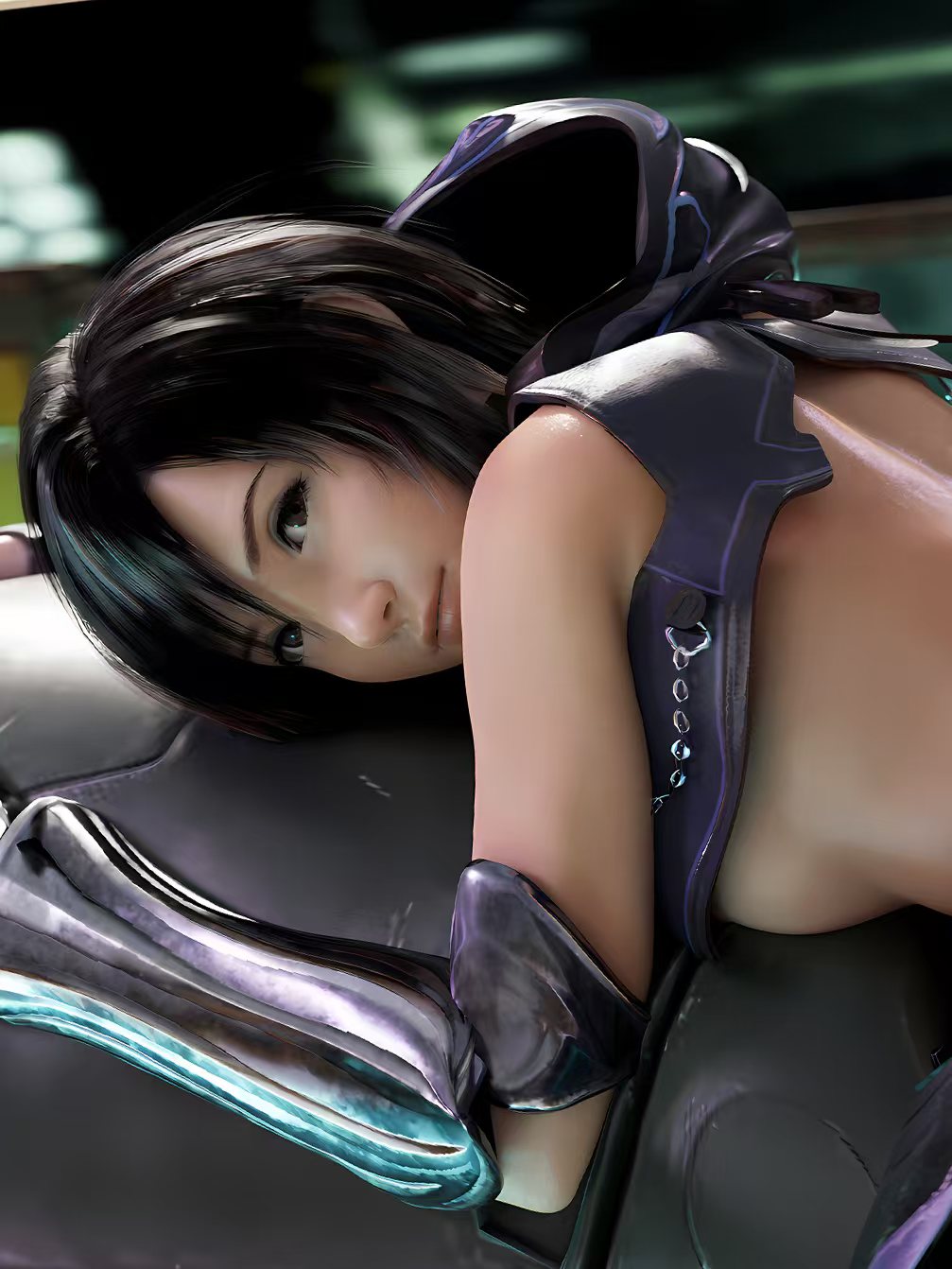 Xing Kong Studio - Tifa Lockhart Motorbike Ver. Poster Frame