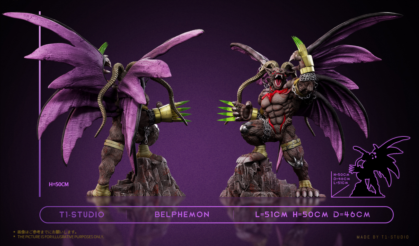 T1 Studio - The Seven Great Demon Lords Sloth Sin Belphemon Rage Mode