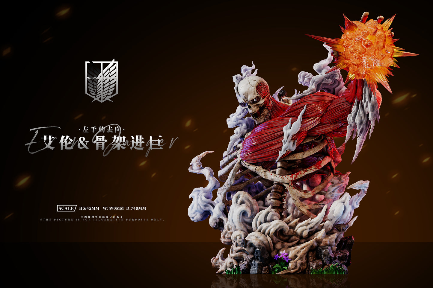 AZ Studio - Where the Left Hand Goes: Eren & Skeleton Attack Titan