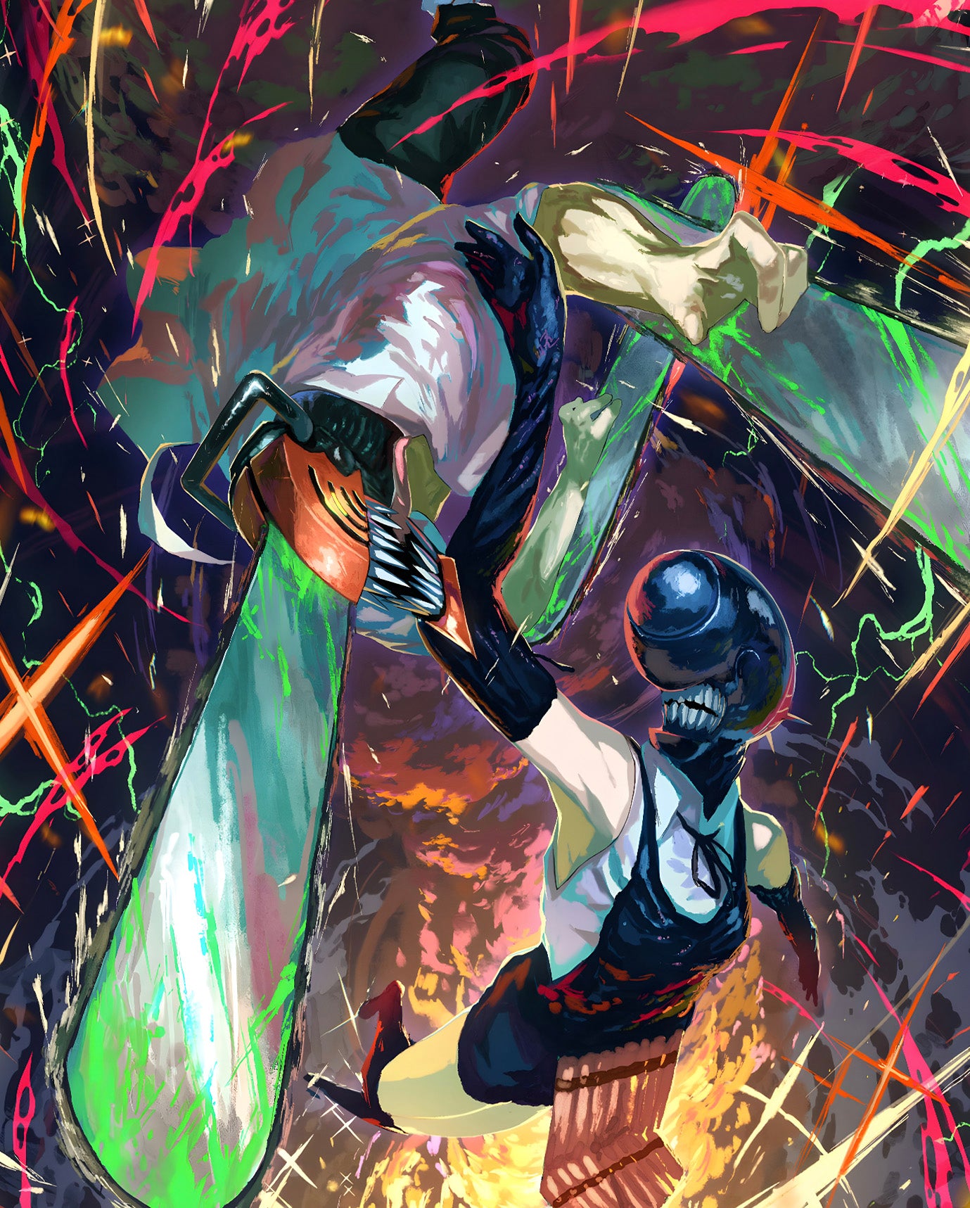 H-Two Studio - Denji & Reze Poster Frame