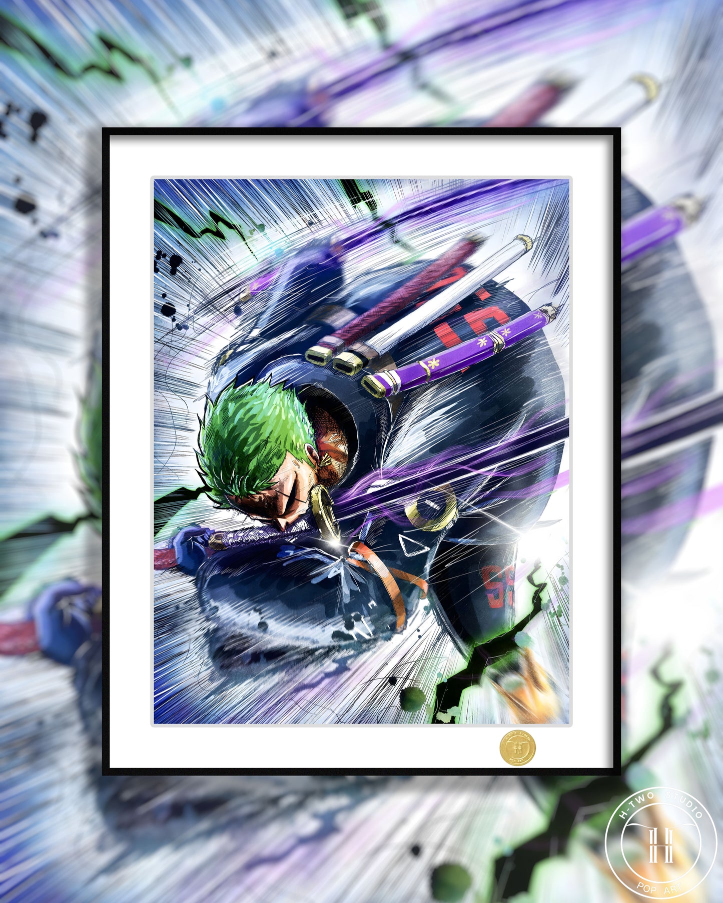 H-Two Studio - Egghead Arc Zoro Poster Frame