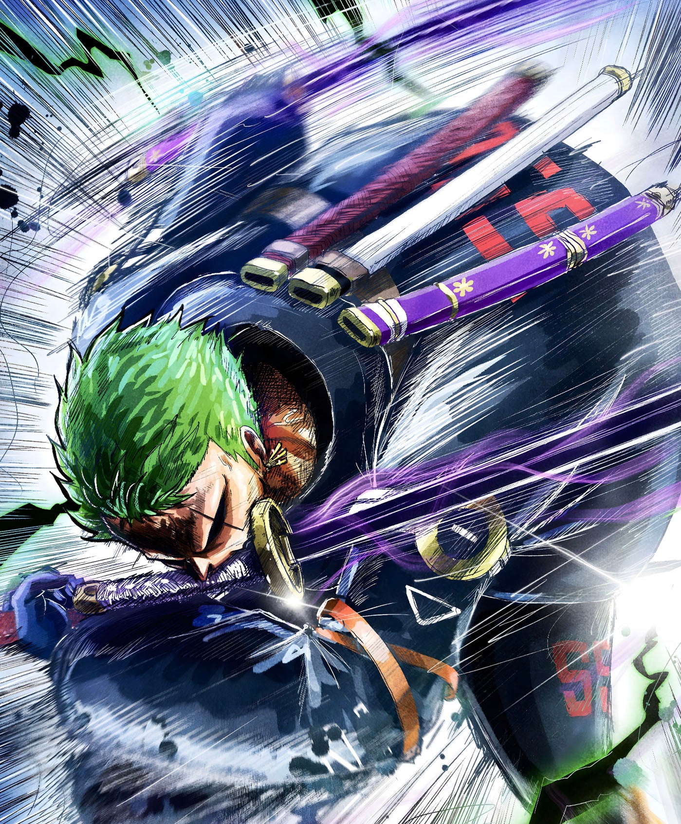 H-Two Studio - Egghead Arc Zoro Poster Frame