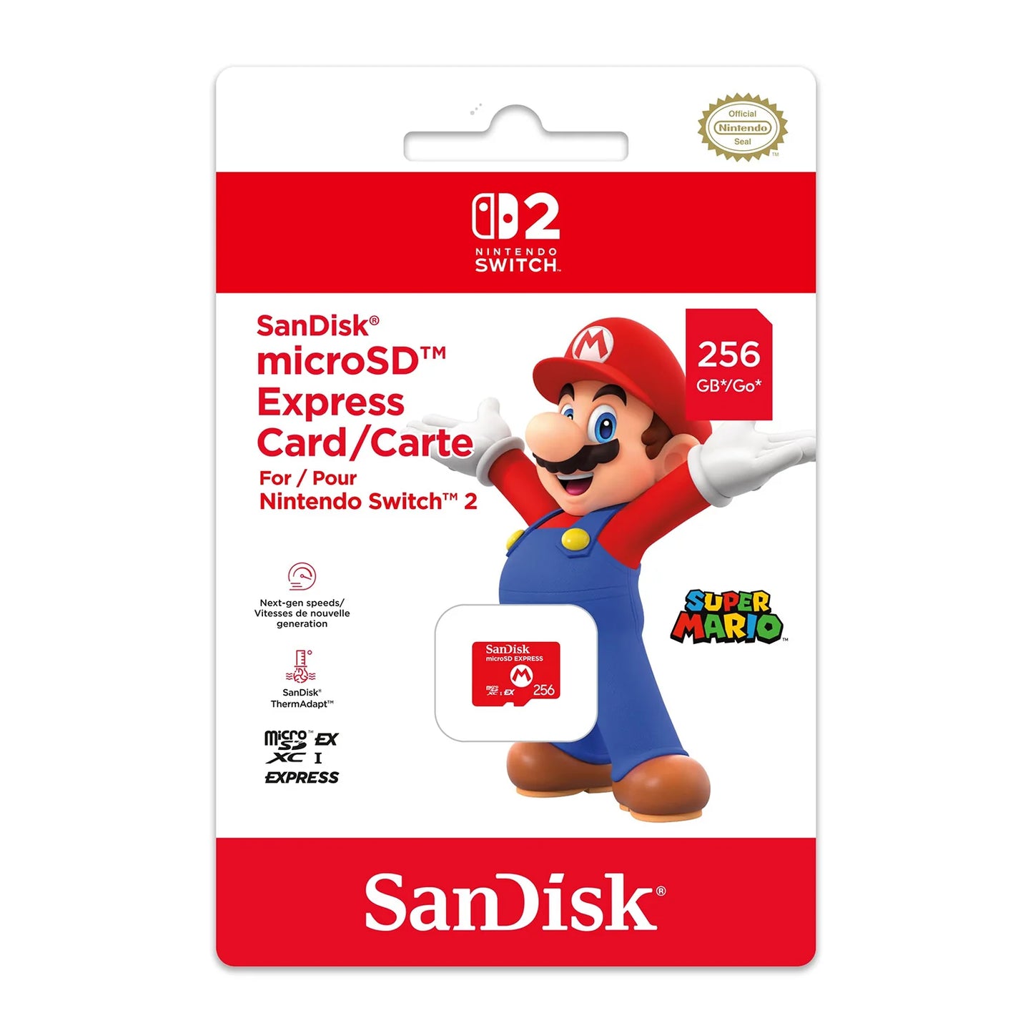 Nintendo Switch 2 - Sandisk MicroSD Express Memory Card - 256GB