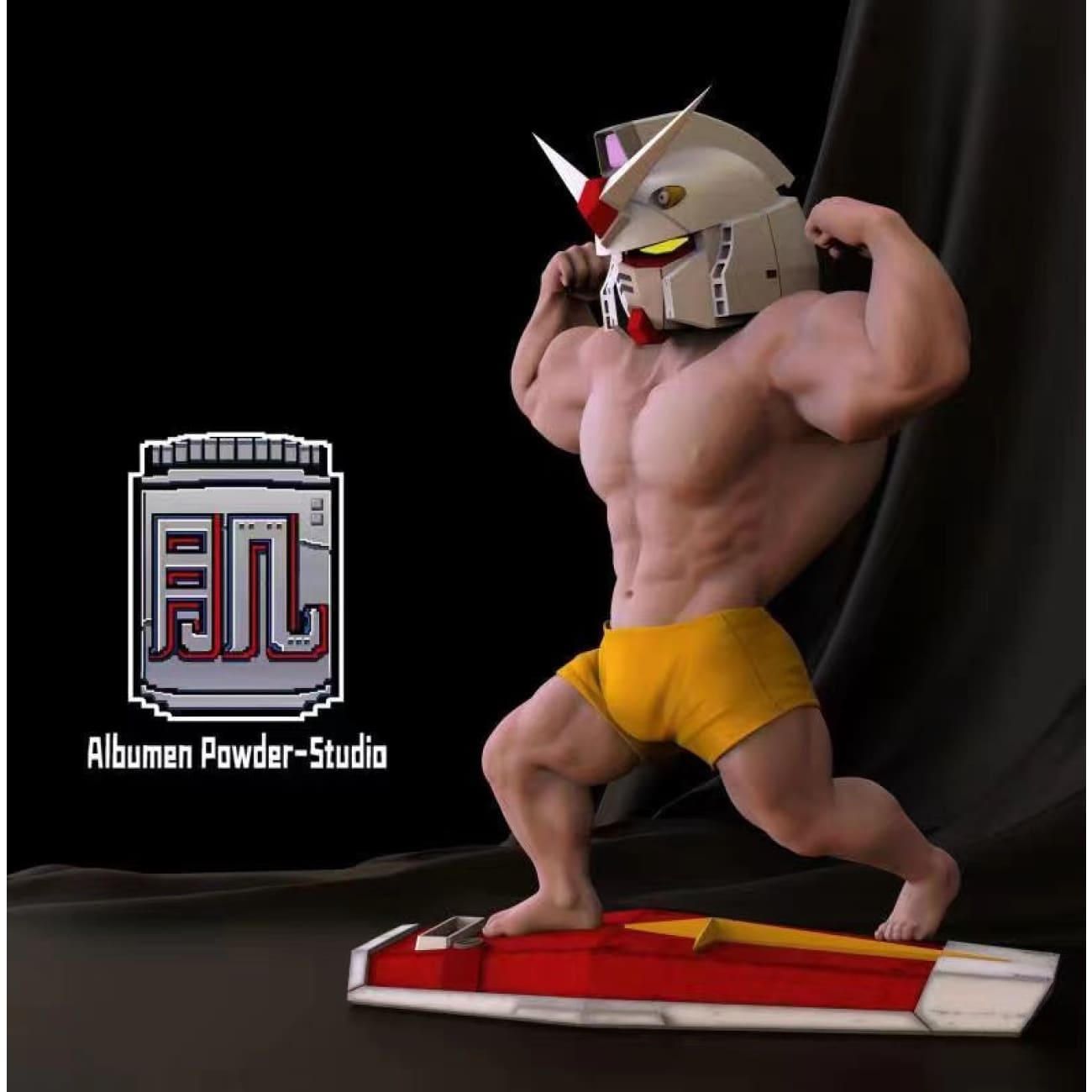 Albumen Powder Studio - RX-78-2 Gundam helmut muscular man
