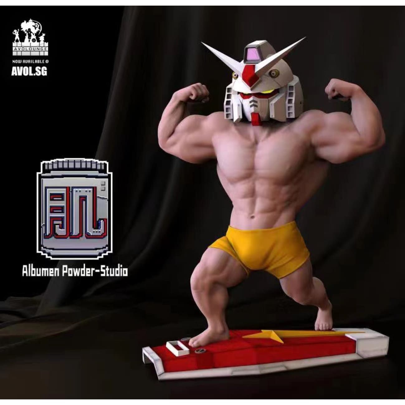 Albumen Powder Studio - RX-78-2 Gundam helmut muscular man