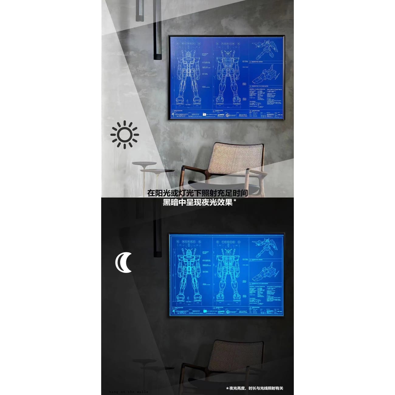 Blue Print Gundam Rx-78-2 Poster Frame