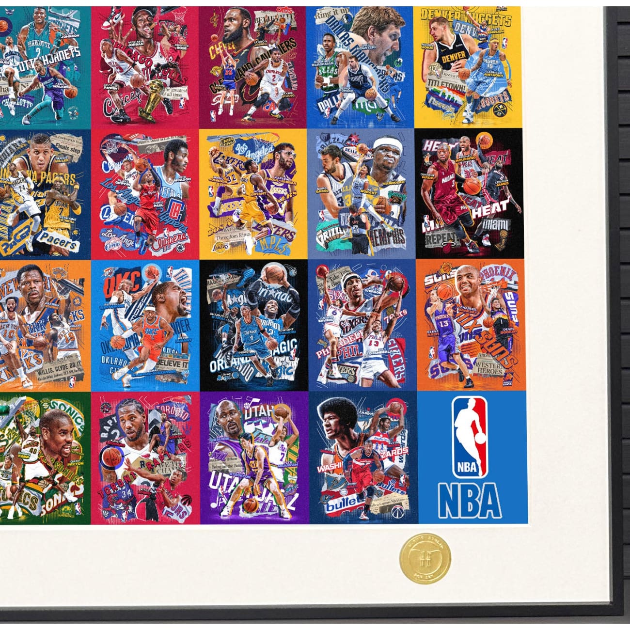 H-TWO Studio - NBA Team Collection Poster Frame