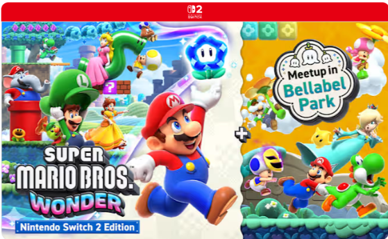 Nintendo Switch Game Title - Super Mario Bros.™ Wonder – Nintendo Switch™ 2 Edition + Meetup in Bellabel Park