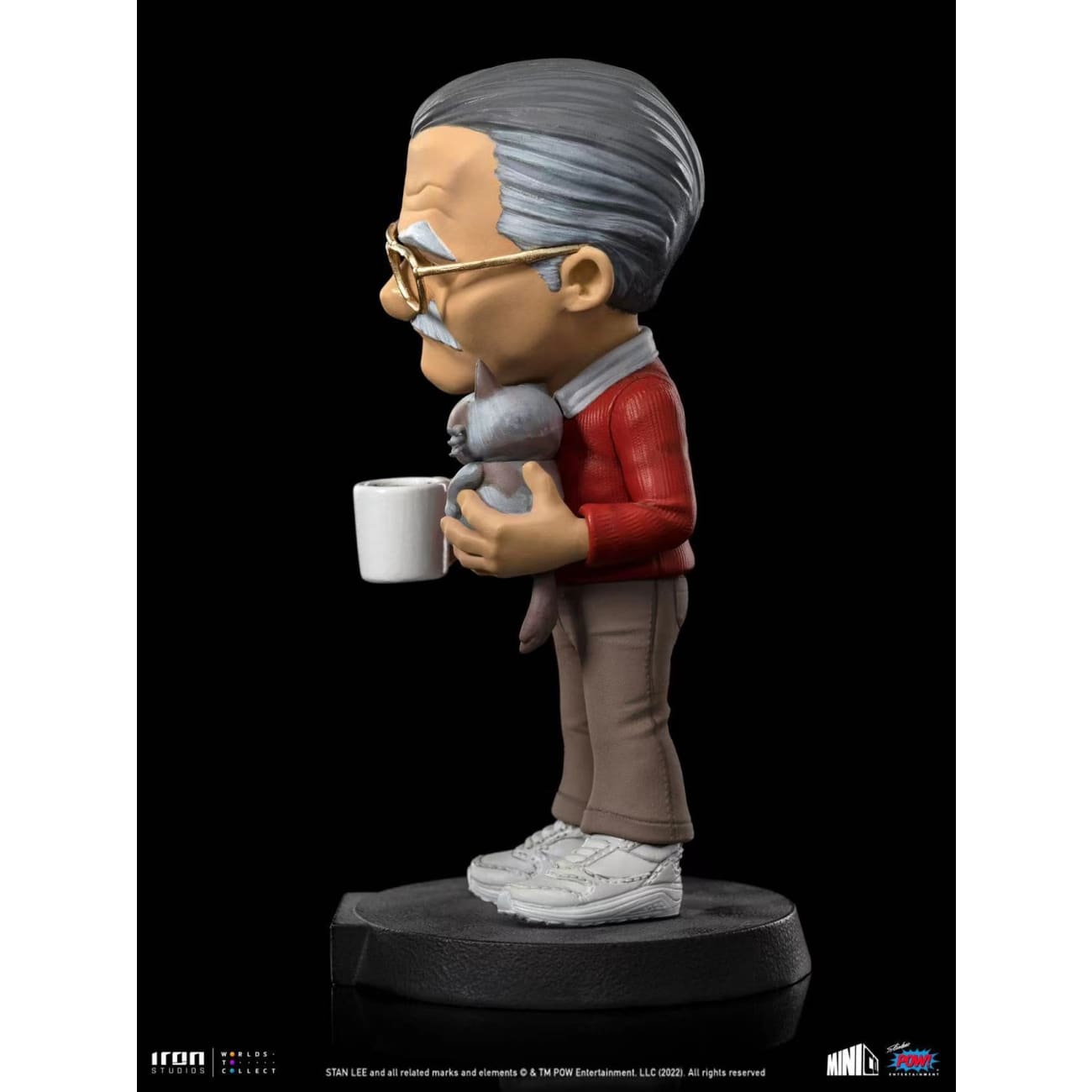Iron Studios X Pow - Stan Lee with Grumpy Cat MiniCo