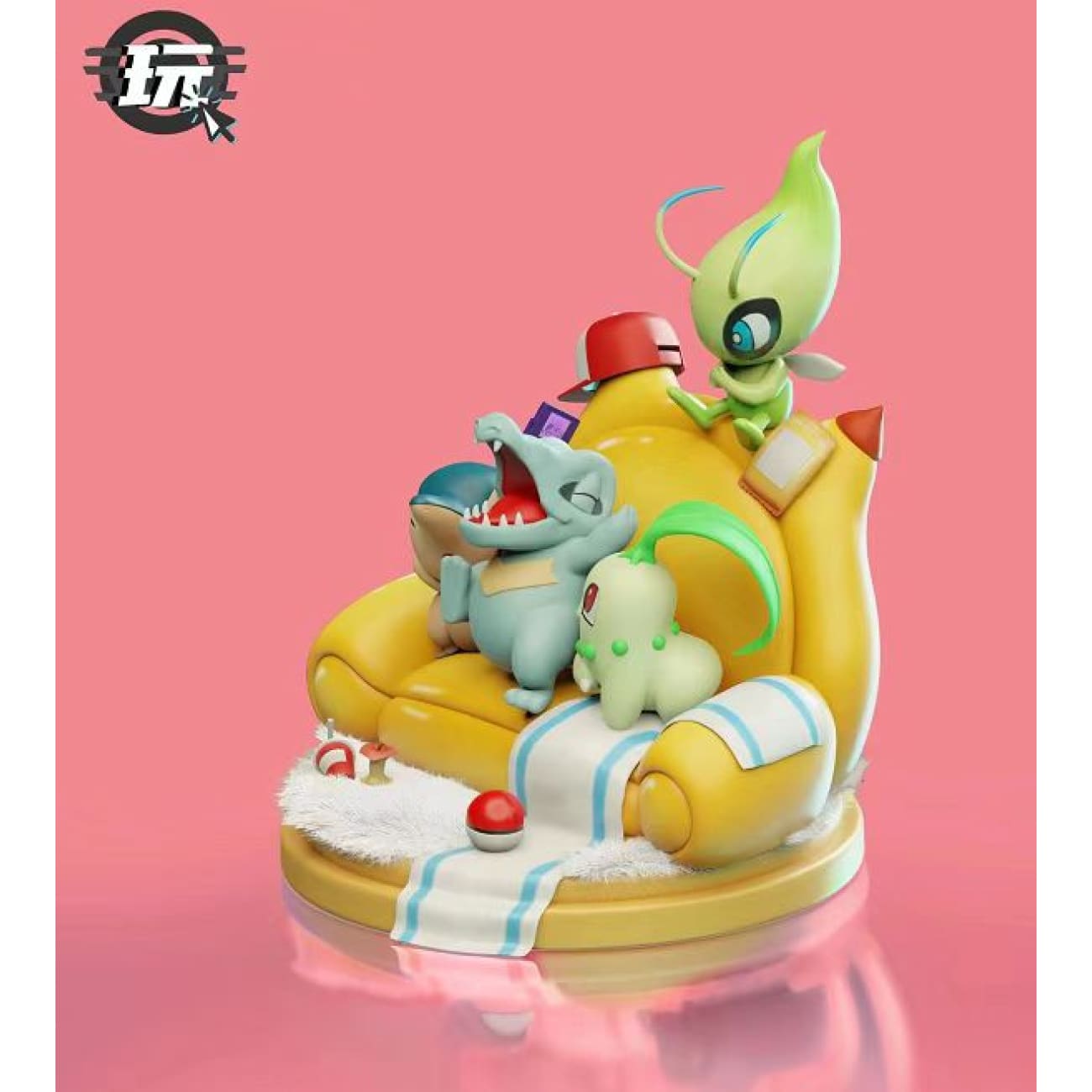 Just Play Studio / JiuShiWan Studio - Chikorita, Totodile, Cyndaquil & Celebi V