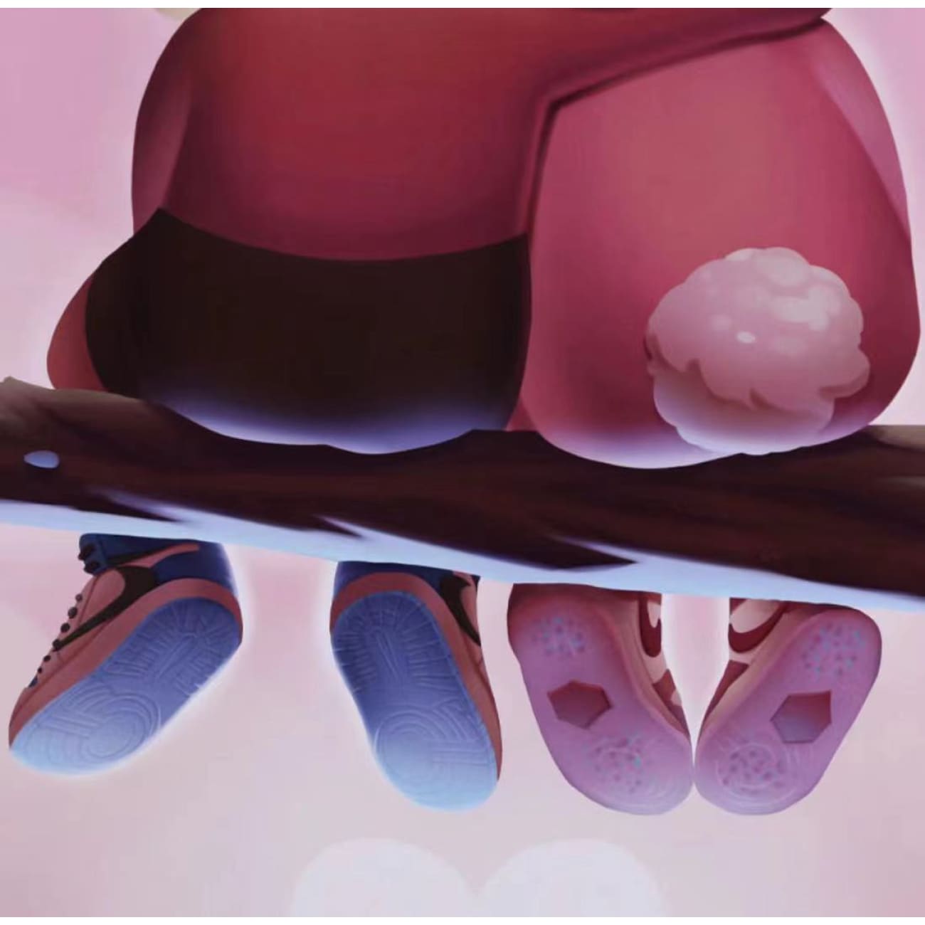Mashup Kaws and Bunny Poster Frame