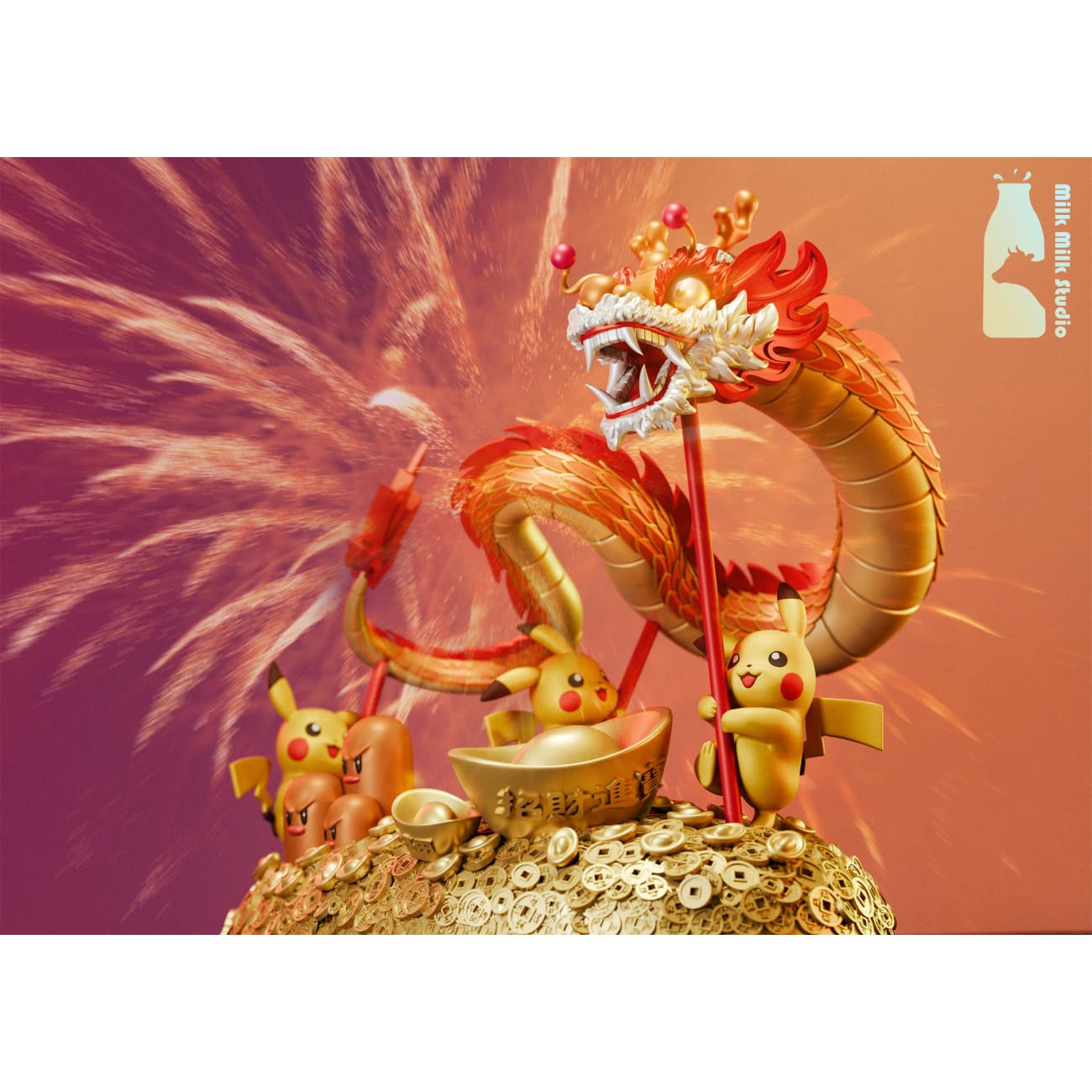 Milk Milk Studio - Pikachu Golden Dragon Dance Ver.