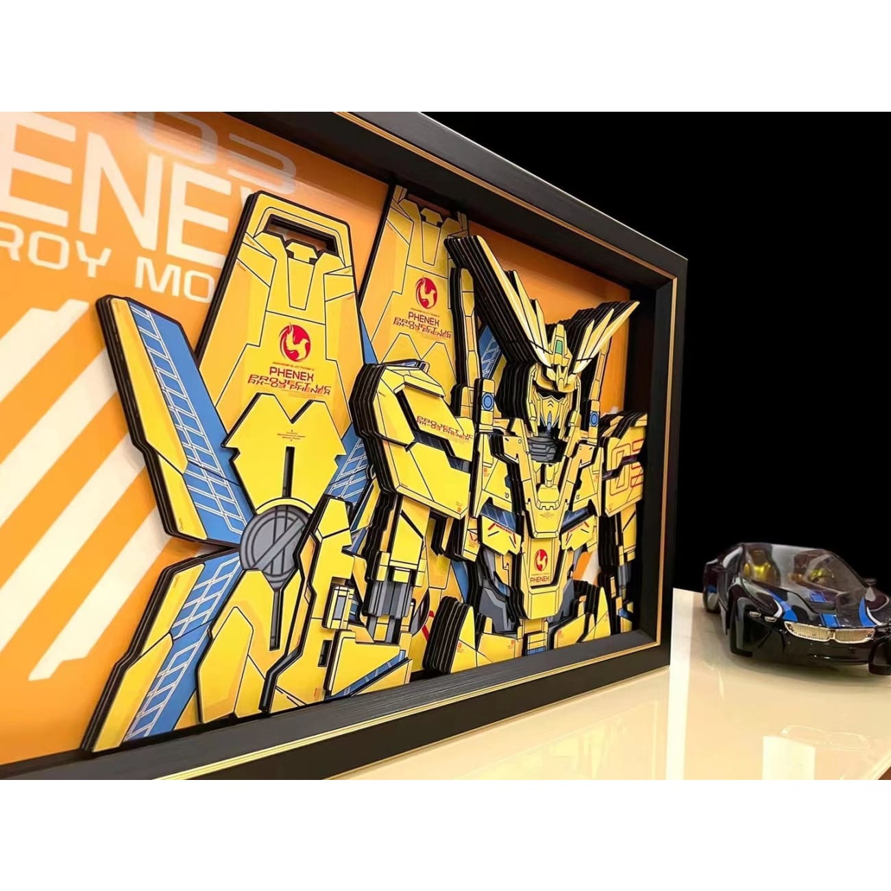 Mystical Art - RX-0 Unicorn Gundam / RX-0 Unicorn Gundam 03 Phenex 3D Poster Frame