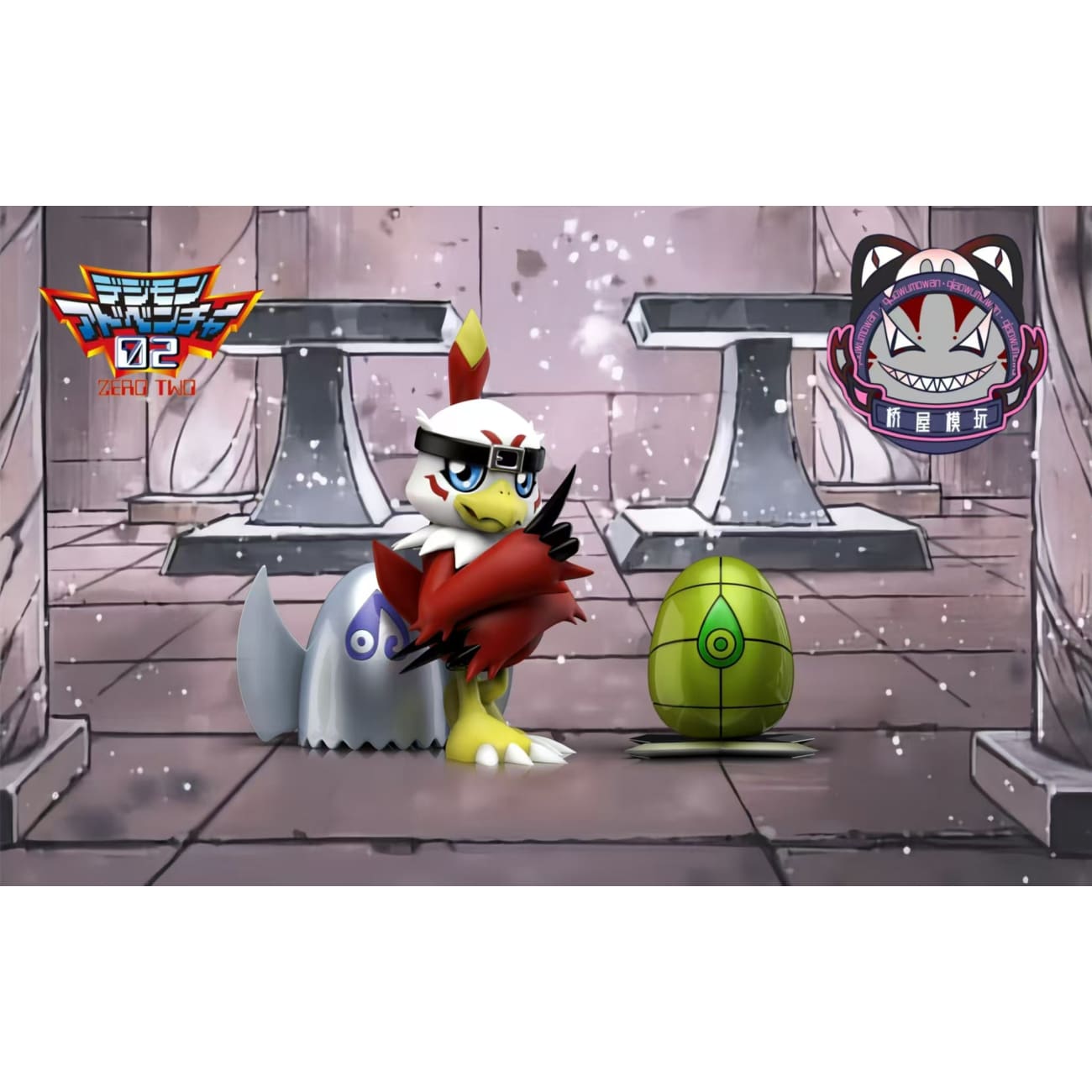Qiao Wu Mo Wan Studio - Hawkmon & Digi-Egg of Love & Digi-Egg of Sincerity
