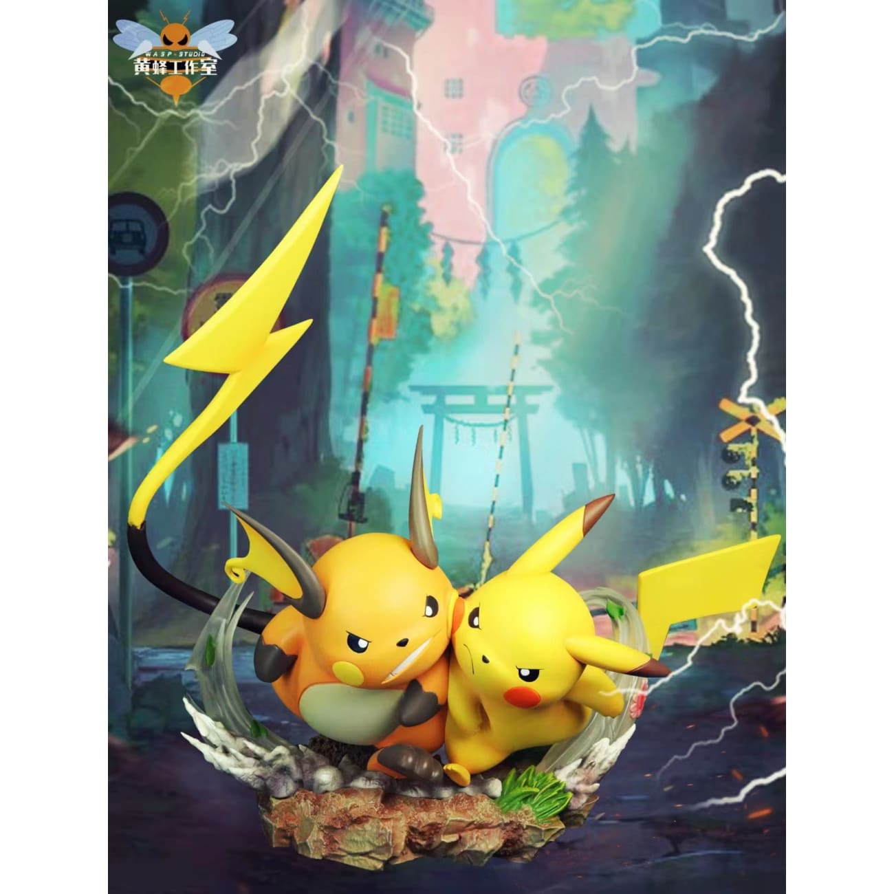 WASP Studio - Raichu Racing With Pikachu / Growlithe Press Charmander