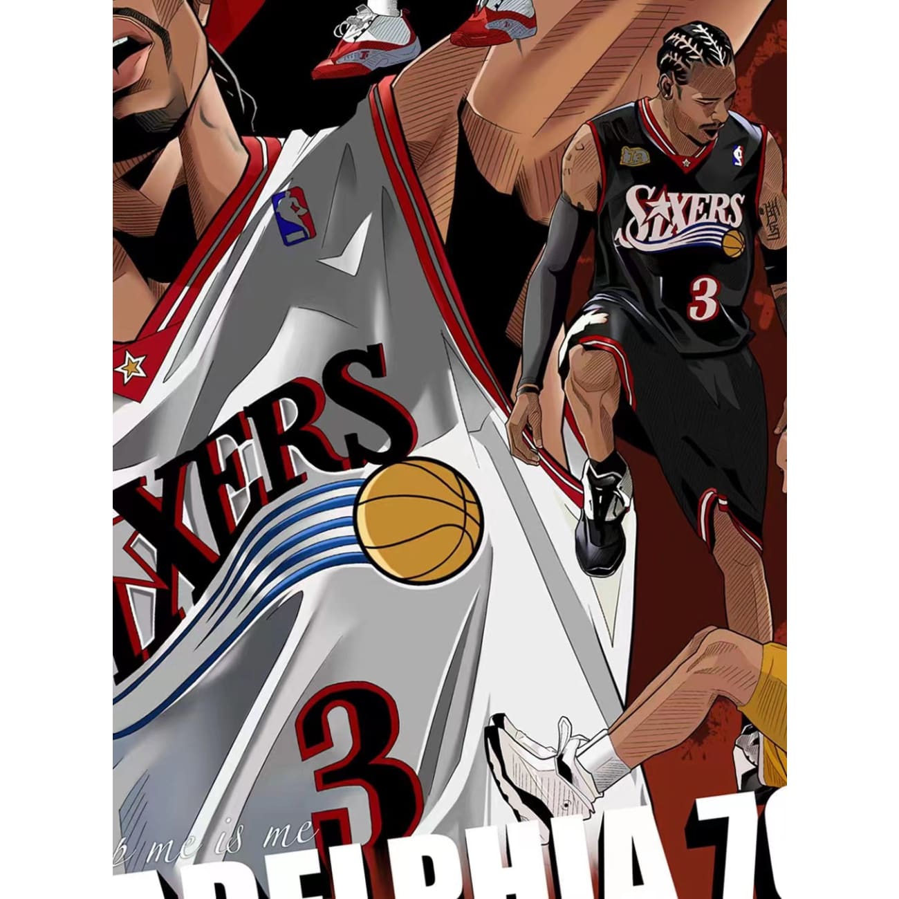 Xing Kong Studio - Allen Iverson Poster Frame