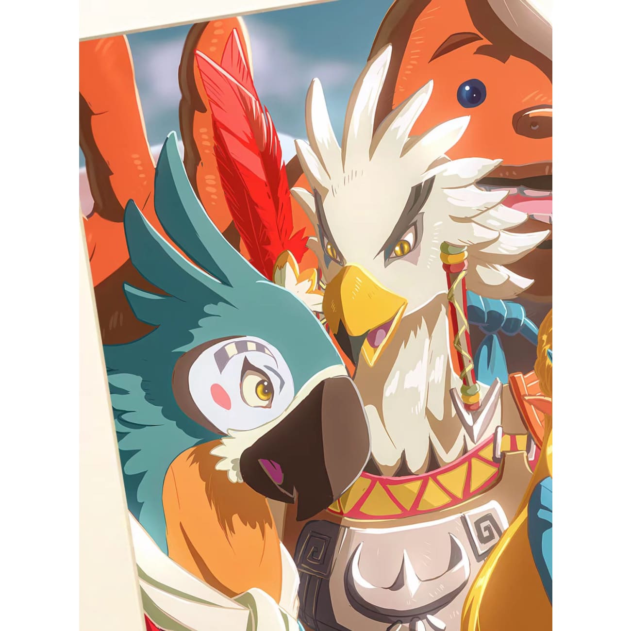 Xing Kong Studio - Characters of The Legend of Zelda: Breath of the Wild Poster Frame