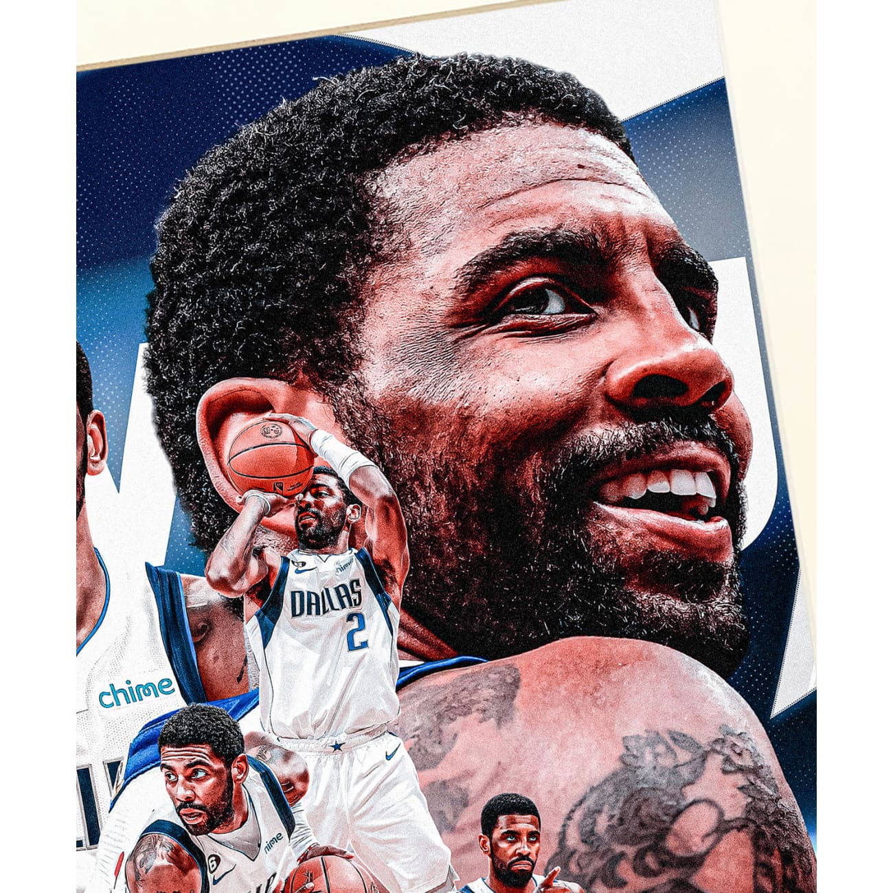 Xing Kong Studio - Dallas Mavericks Kyrie Irving Poster Frame