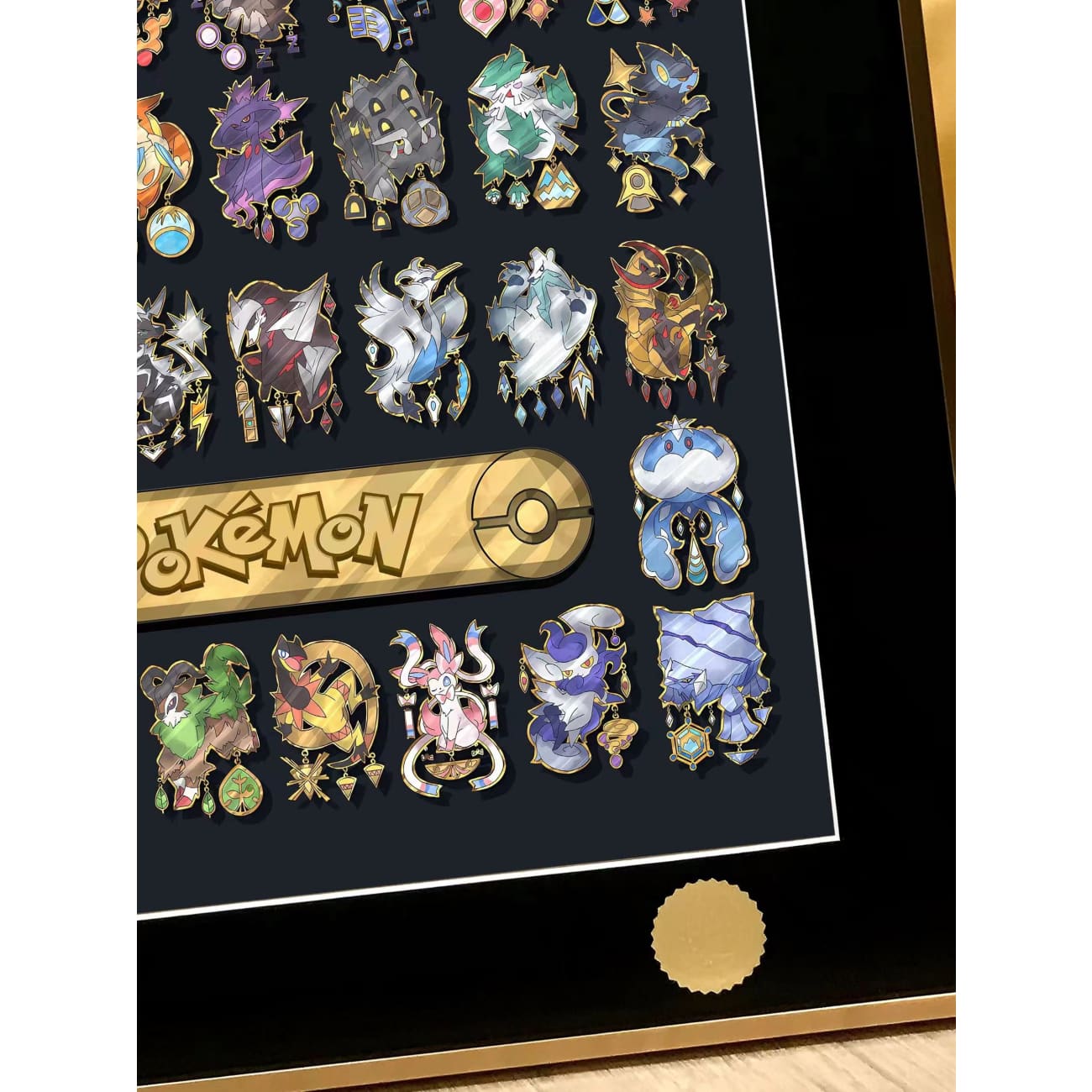 Xing Kong Studio - Pokemon Badges Poster Frame