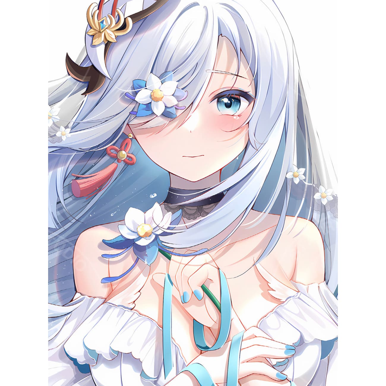 Xing Kong Studio - Shenhe White Dress Poster Frame