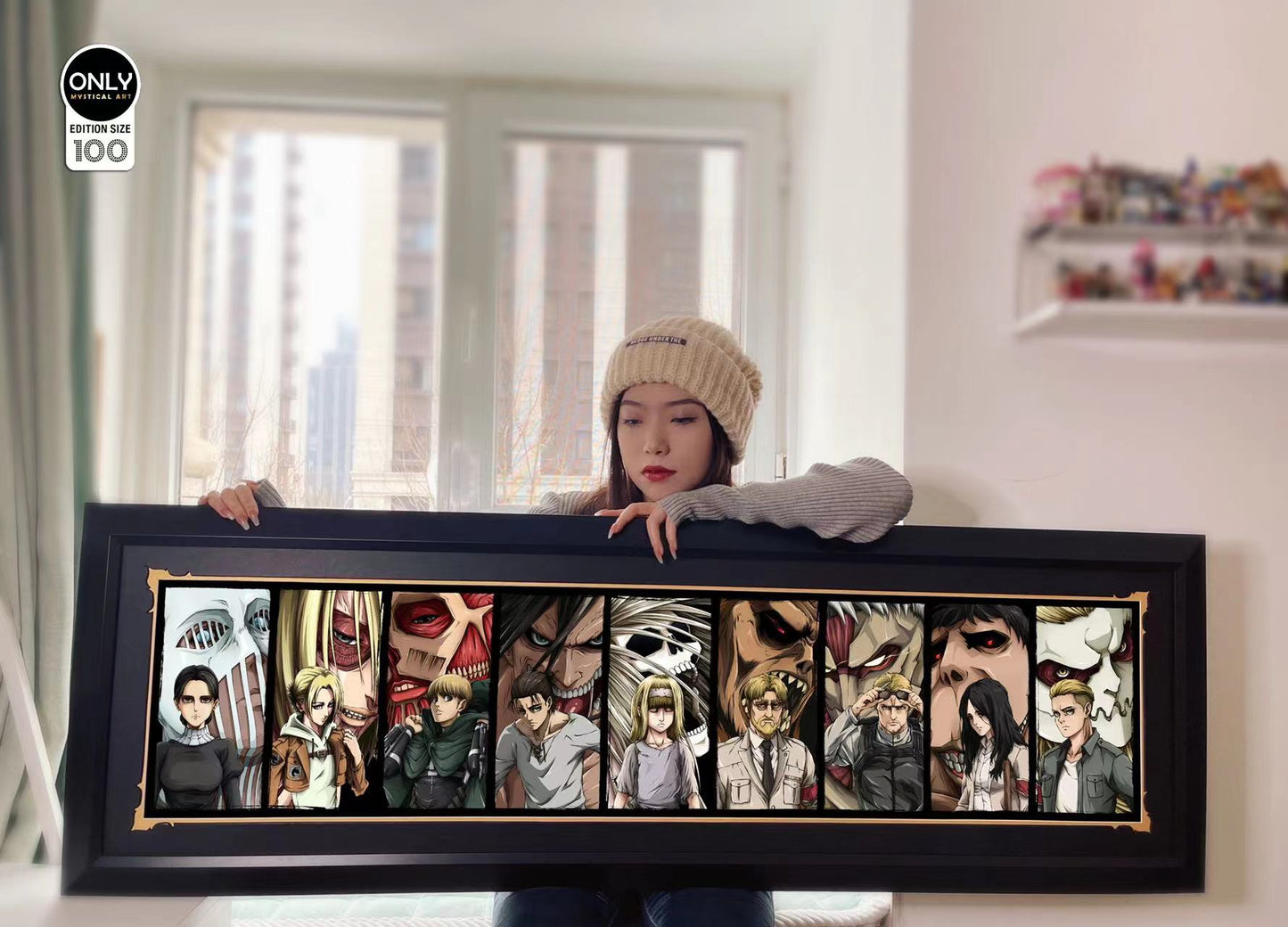 Mystical Art - Attack on Titan character Titan poster frame