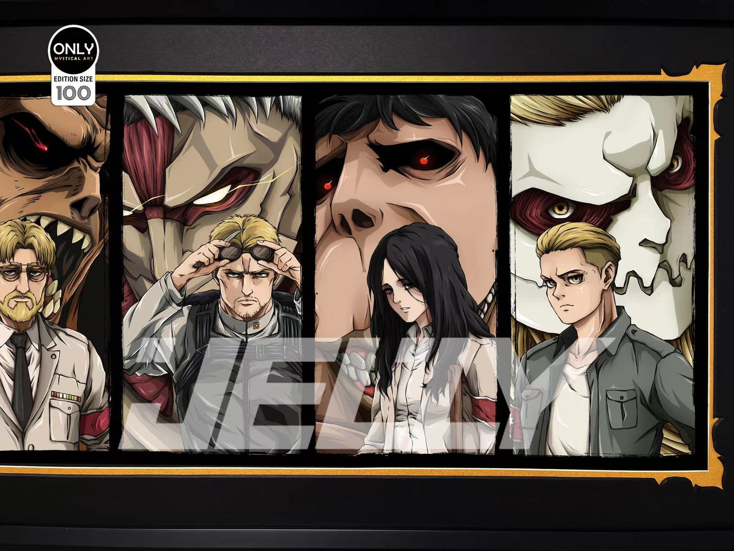 Mystical Art - Attack on Titan character Titan poster frame