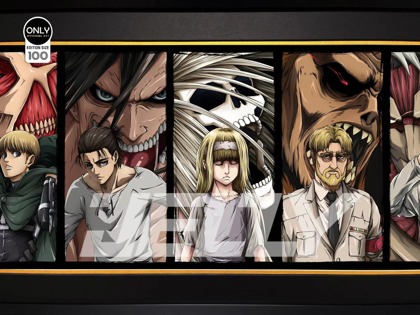 Mystical Art - Attack on Titan character Titan poster frame