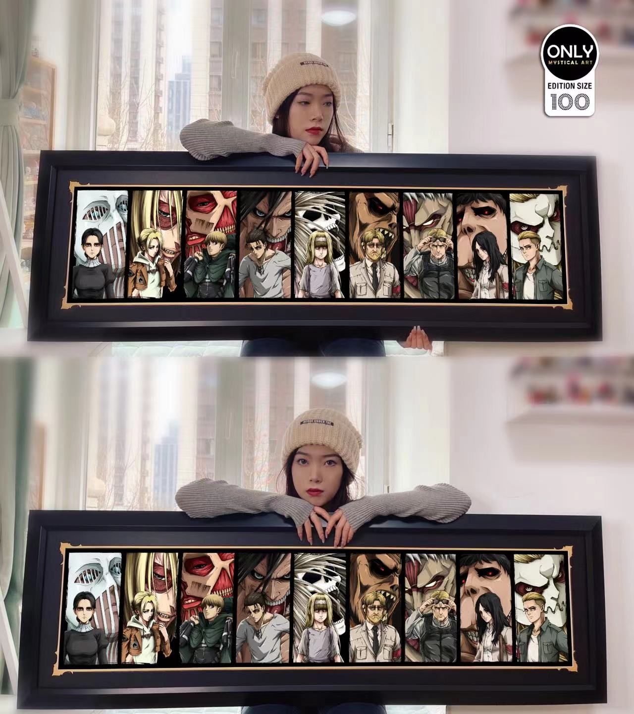 Mystical Art - Attack on Titan character Titan poster frame