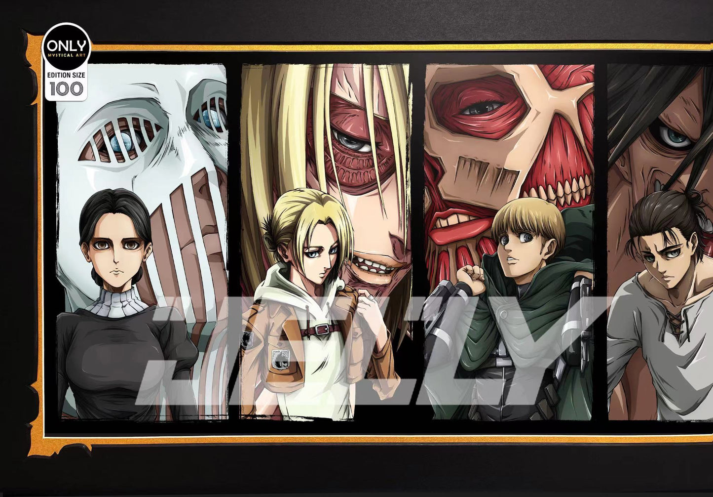 Mystical Art - Attack on Titan character Titan poster frame