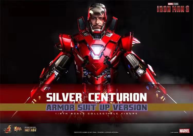 HOTTOYS - IronMan 3 Silver Centurion Armor suit up version