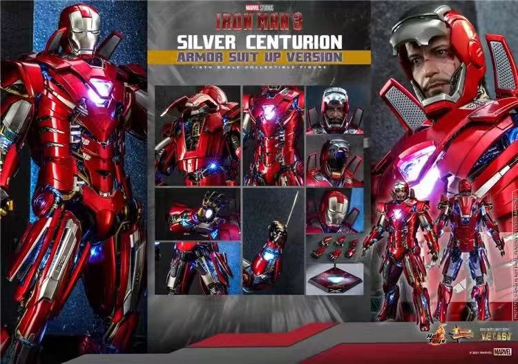 HOTTOYS - IronMan 3 Silver Centurion Armor suit up version