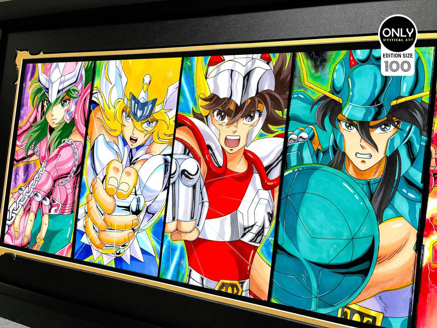 Mystical Art - Saint Seiya Poster Frame the five bronze sanits