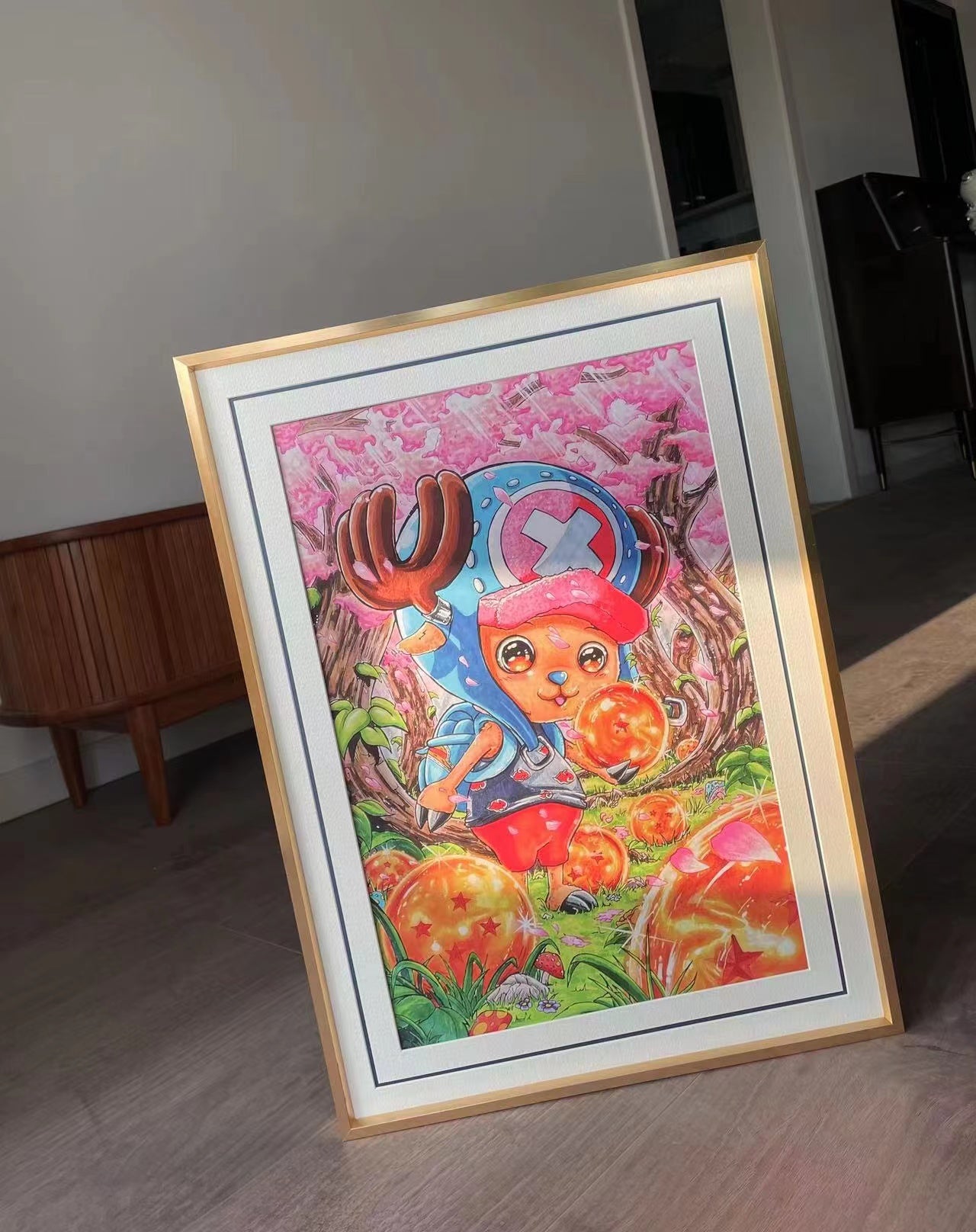 Tony tony chopper illustration drawing poster frame