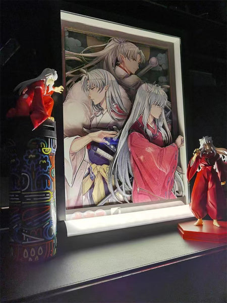 Raven Studio - Inuyasha; sesshomaru; and their father poster Frame