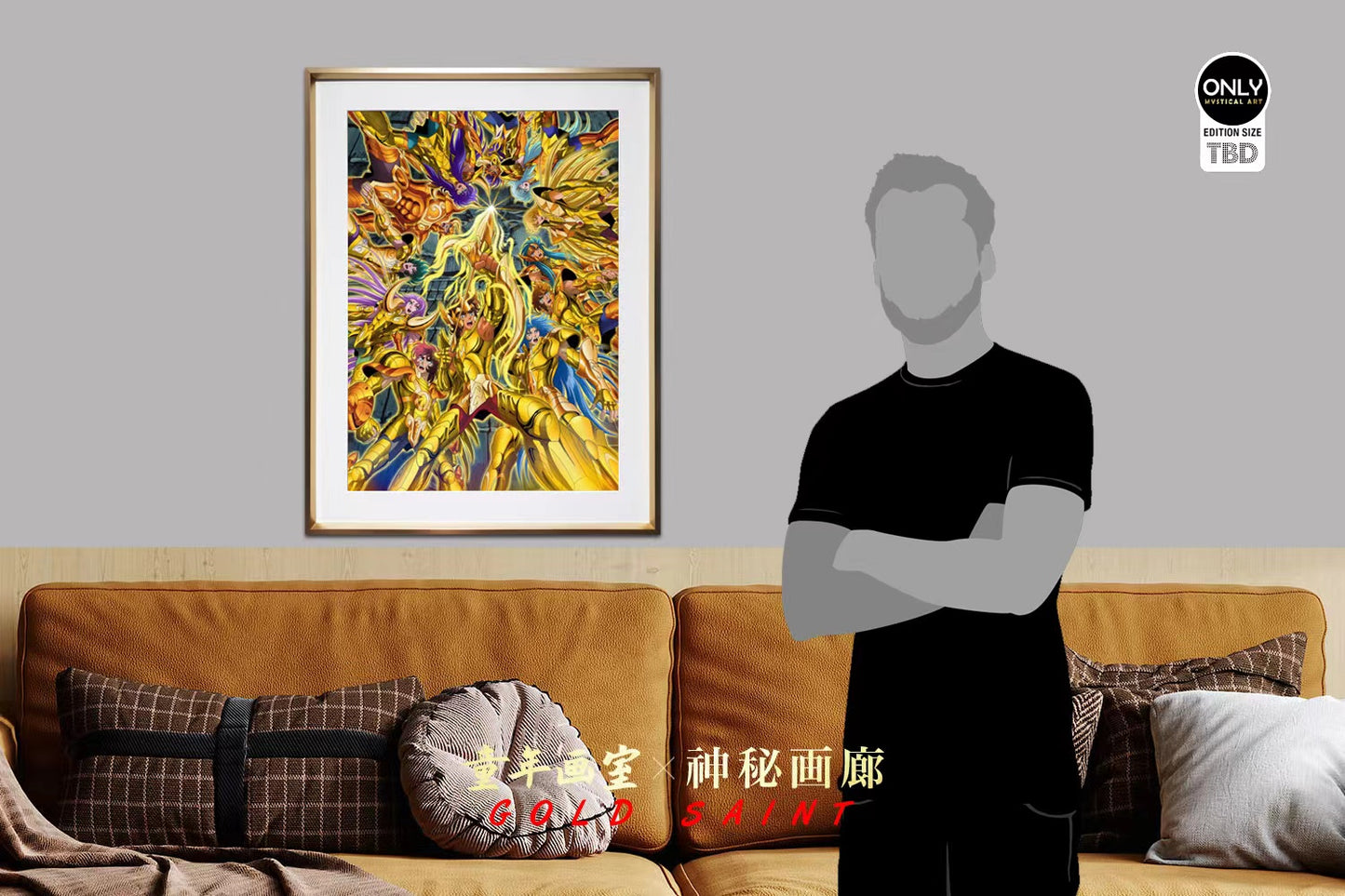 Mystical Art - Saint Seiya 12 Gold Saints Poster Frame (50mm X 68mm)