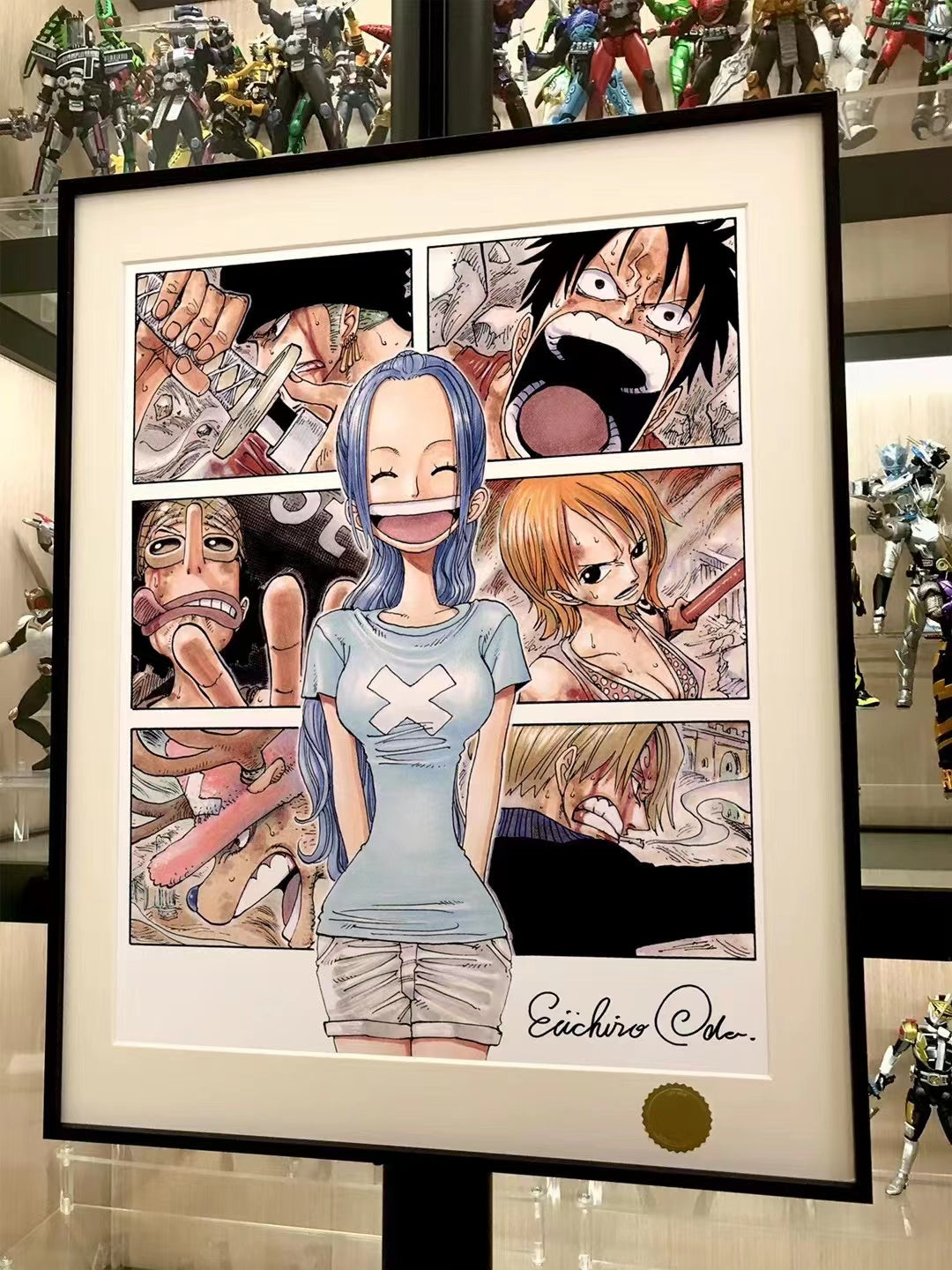 Xing Kong Studio - Nefeltari Vivi, Zoro, Luffy, Usopp, Nami, Chopper and Sanji Poster Frame