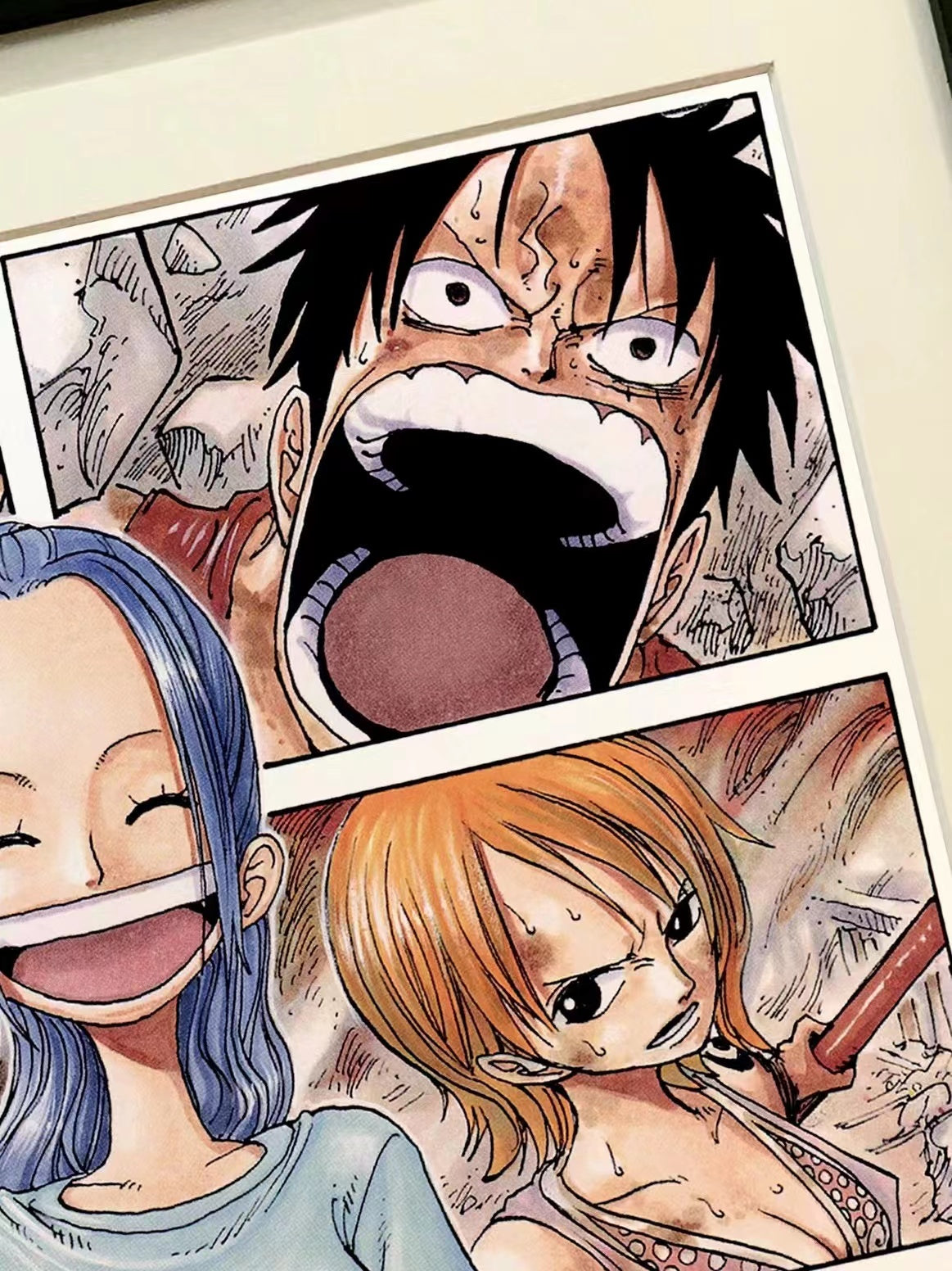 Xing Kong Studio - Nefeltari Vivi, Zoro, Luffy, Usopp, Nami, Chopper and Sanji Poster Frame