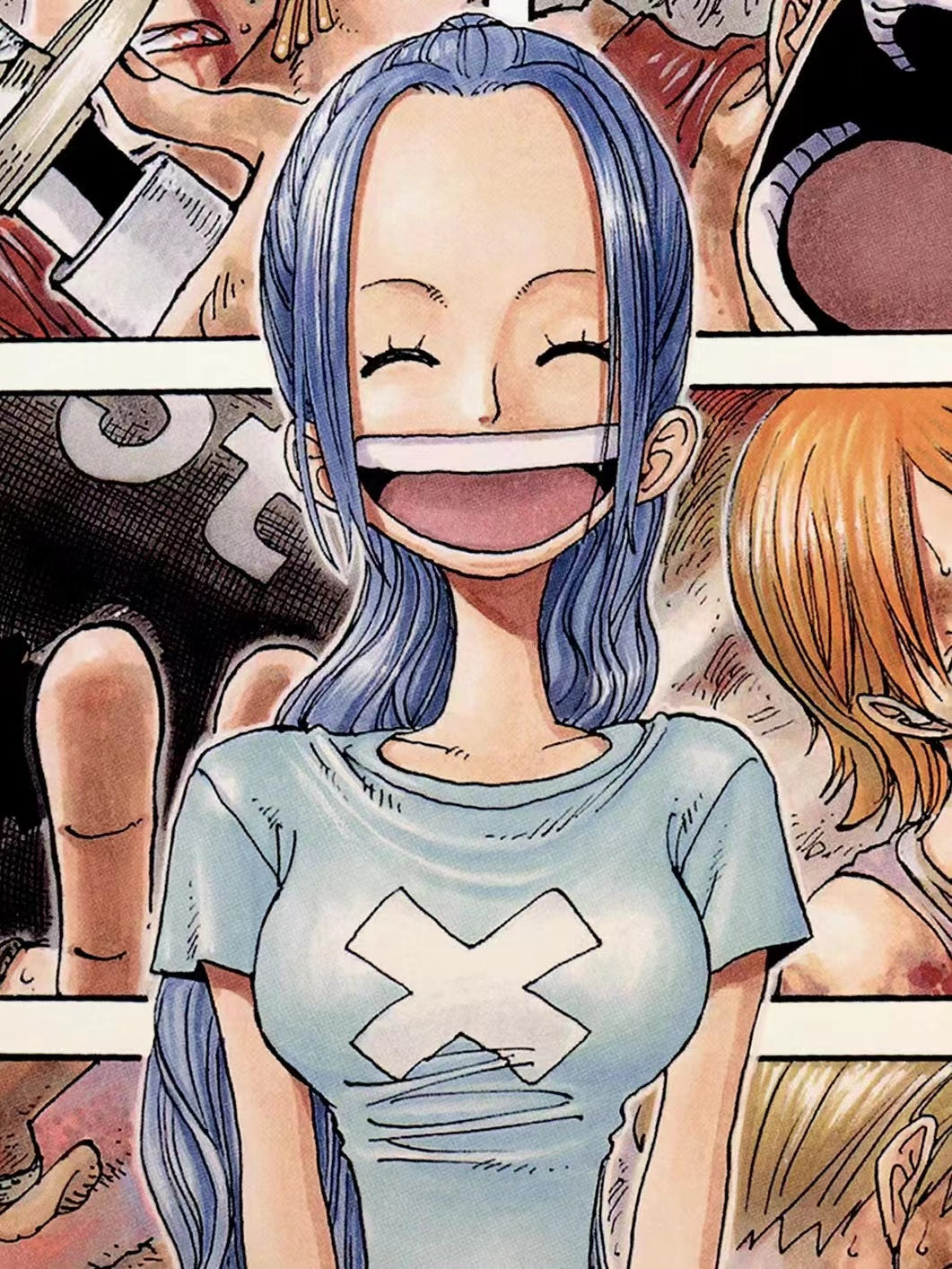 Xing Kong Studio - Nefeltari Vivi, Zoro, Luffy, Usopp, Nami, Chopper and Sanji Poster Frame
