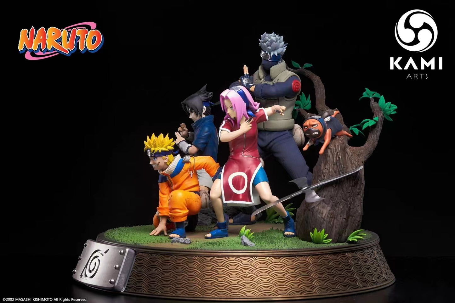 Kami Arts - Team 7 - Kakashi Hatake, Uchiha Sasuke, Uzumaki Naruto, Haruno Sakura & Pakkun